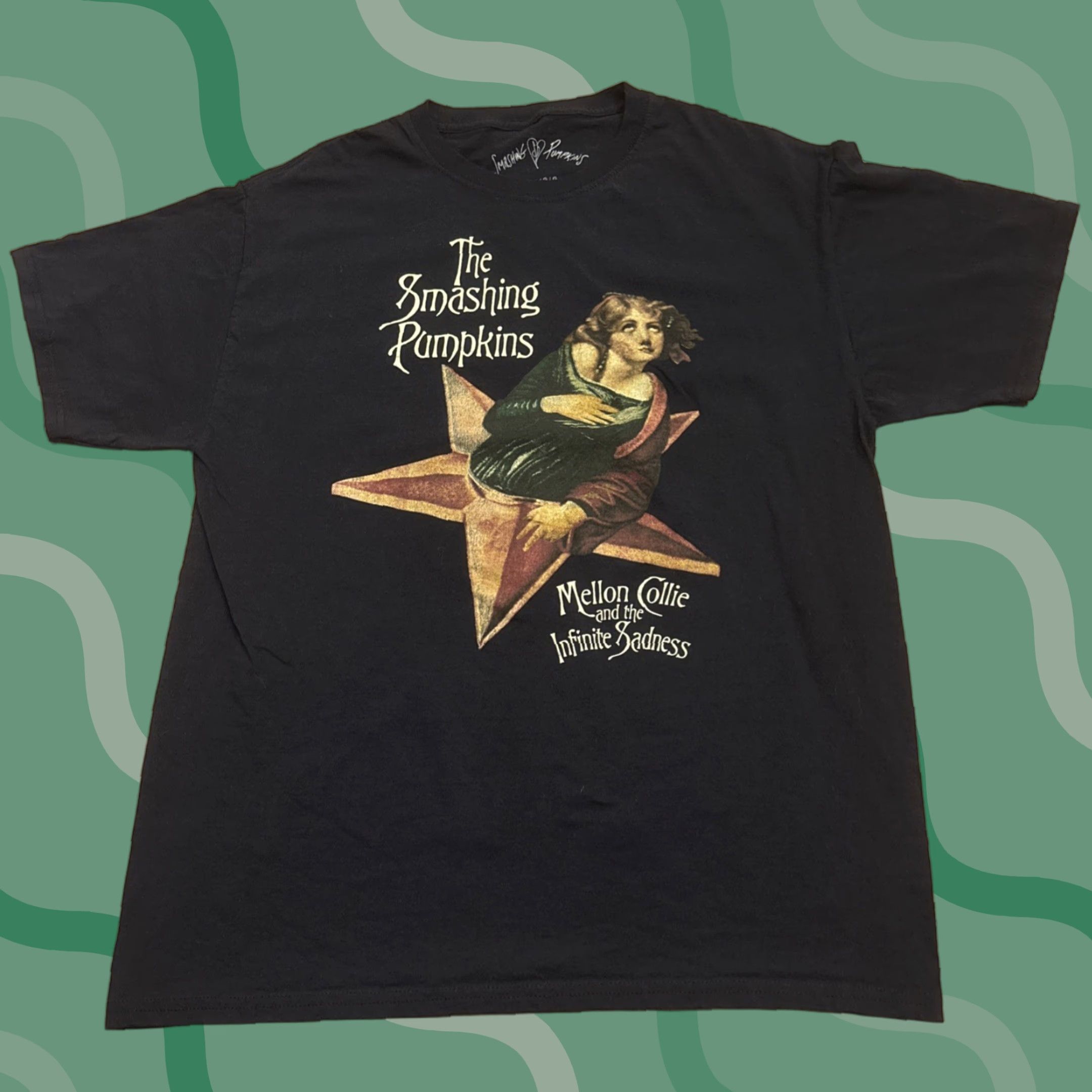 Smashing Pumpkins Shirt Mens Large Mellon Collie Infinite Sadness EUC Black Band 90s Mens