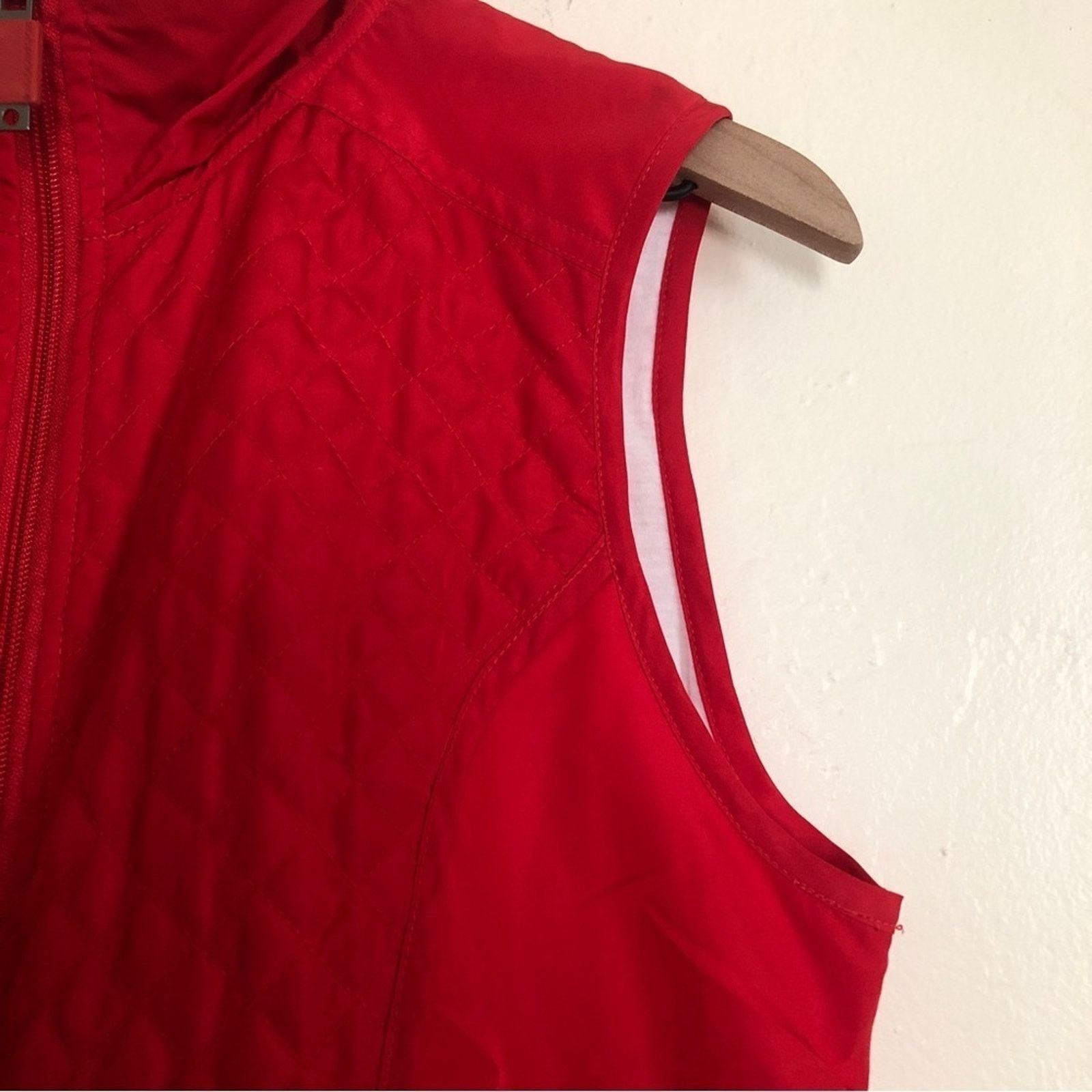 Oleg Cassini Oleg Cassini Sport Red Quilted Windbreaker Vest Jacket Size L / US 10 / IT 46 - 7 Thumbnail