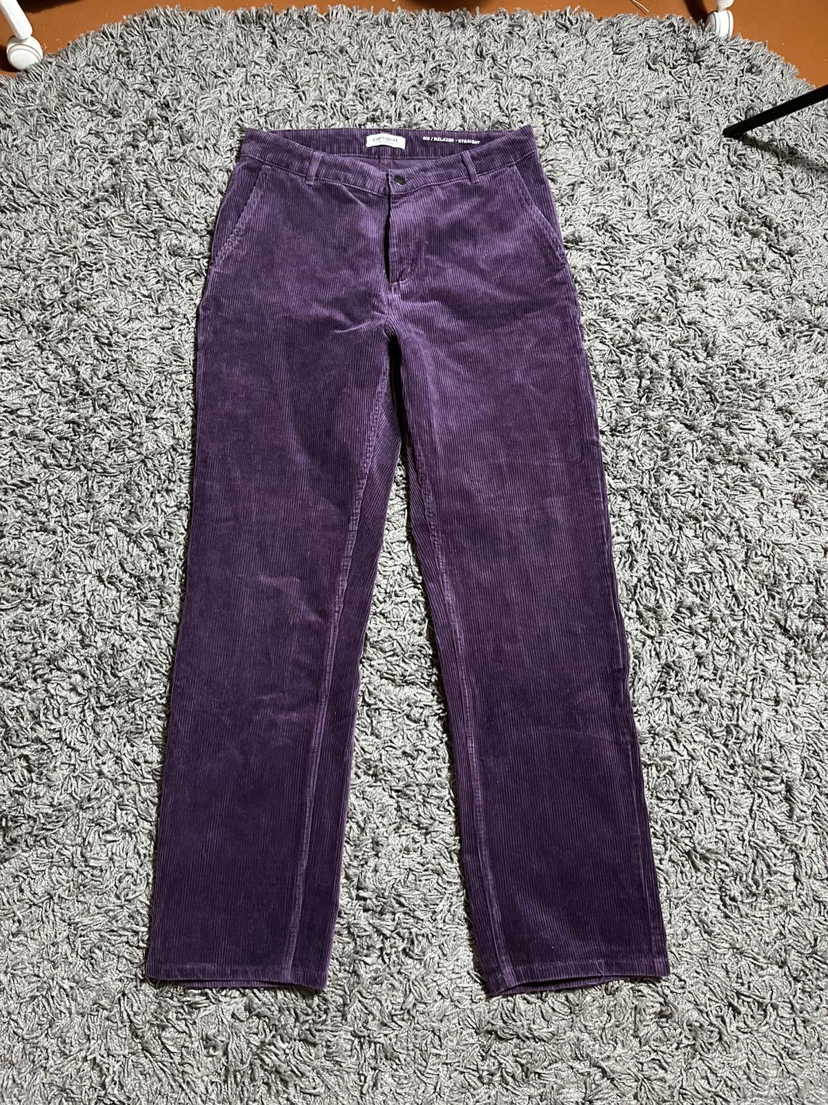 Carhartt Wip CARHARTT WIP VELVET PURPLE WOMENS CARGO PANTS Size 29" - 2 Thumbnail