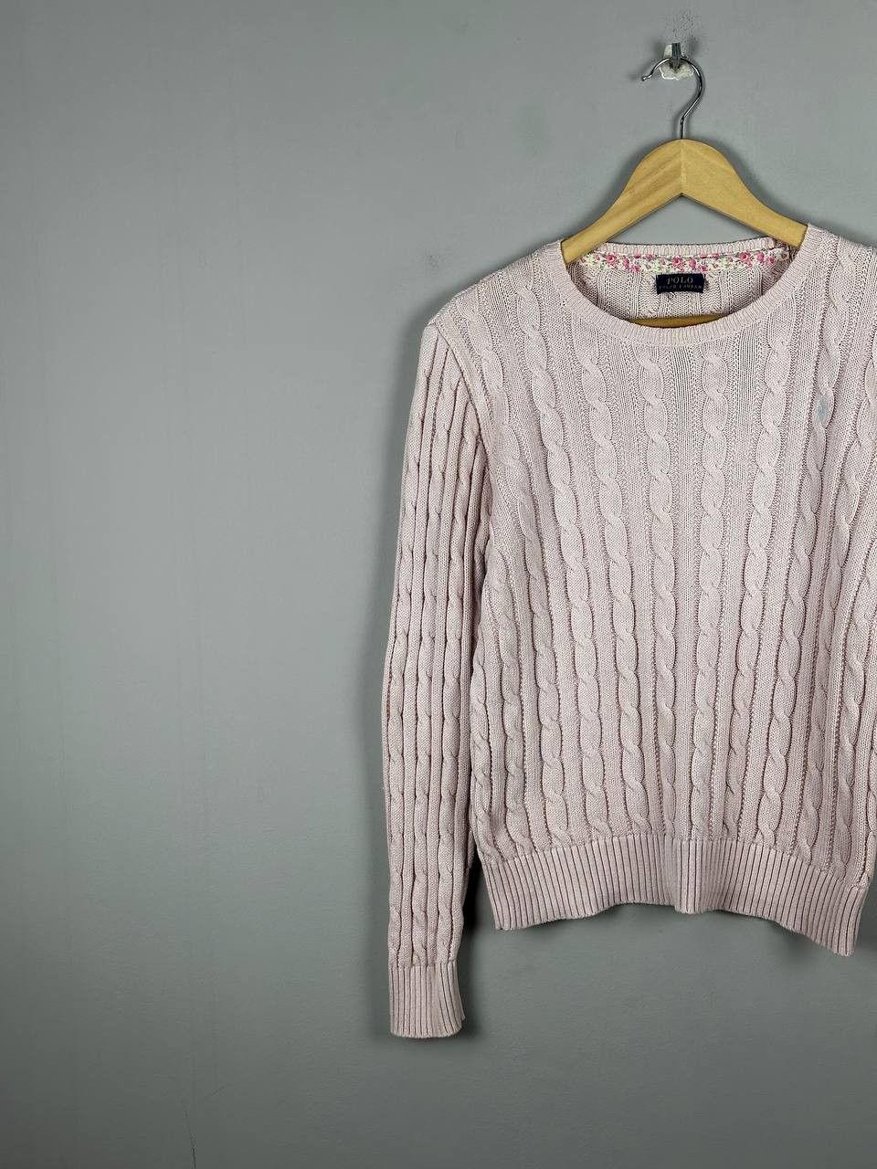 Polo Ralph Lauren Polo Ralph Lauren Pink Preppy Knitted Sweater Size L / US 10 / IT 46 - 2 Thumbnail