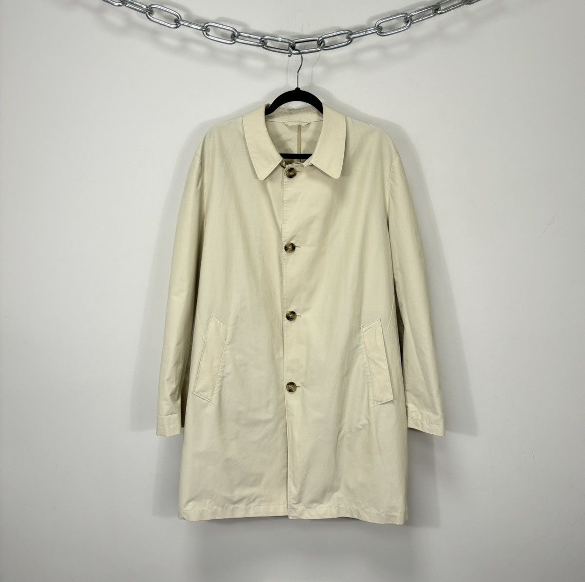 Corneliani Corneliani Men’s Italian Classic Luxury Nylon Trench Coat Size US L / EU 52-54 / 3 - 1 Thumbnail