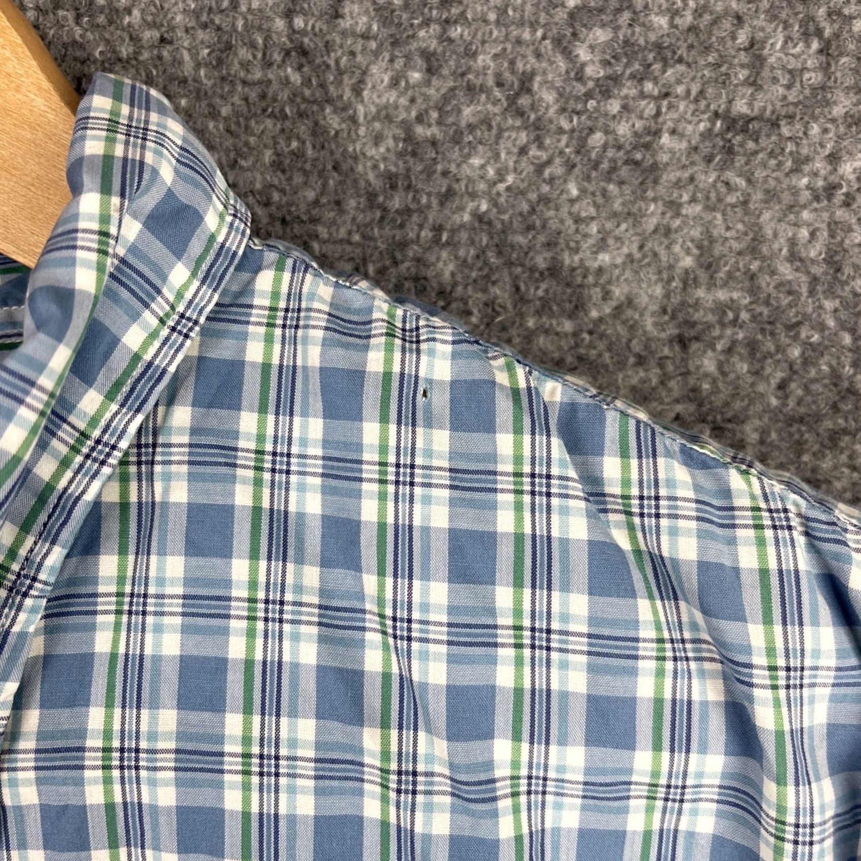 Vintage J. Press Shirt Mens Large Blue Button-Down Long Sleeve Check Pattern Size US L / EU 52-54 / 3 - 6 Thumbnail