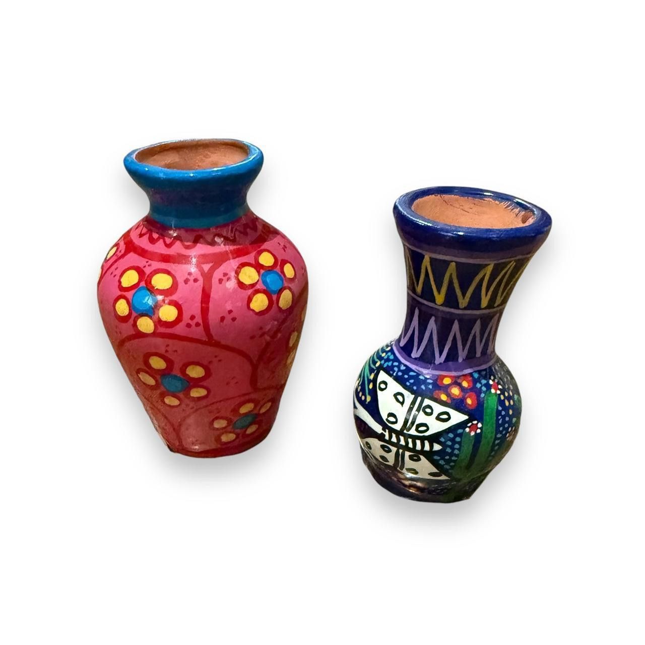 Designer Set of 2 Mini Hand Painted Vases Size ONE SIZE - 1 Thumbnail