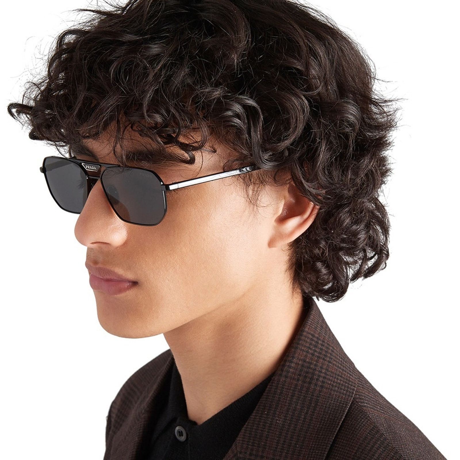 Prada PRADA Sunglasses PR58YS 1AB5S0 Black/Dark Grey Unisex NEW Size ONE SIZE - 1 Thumbnail