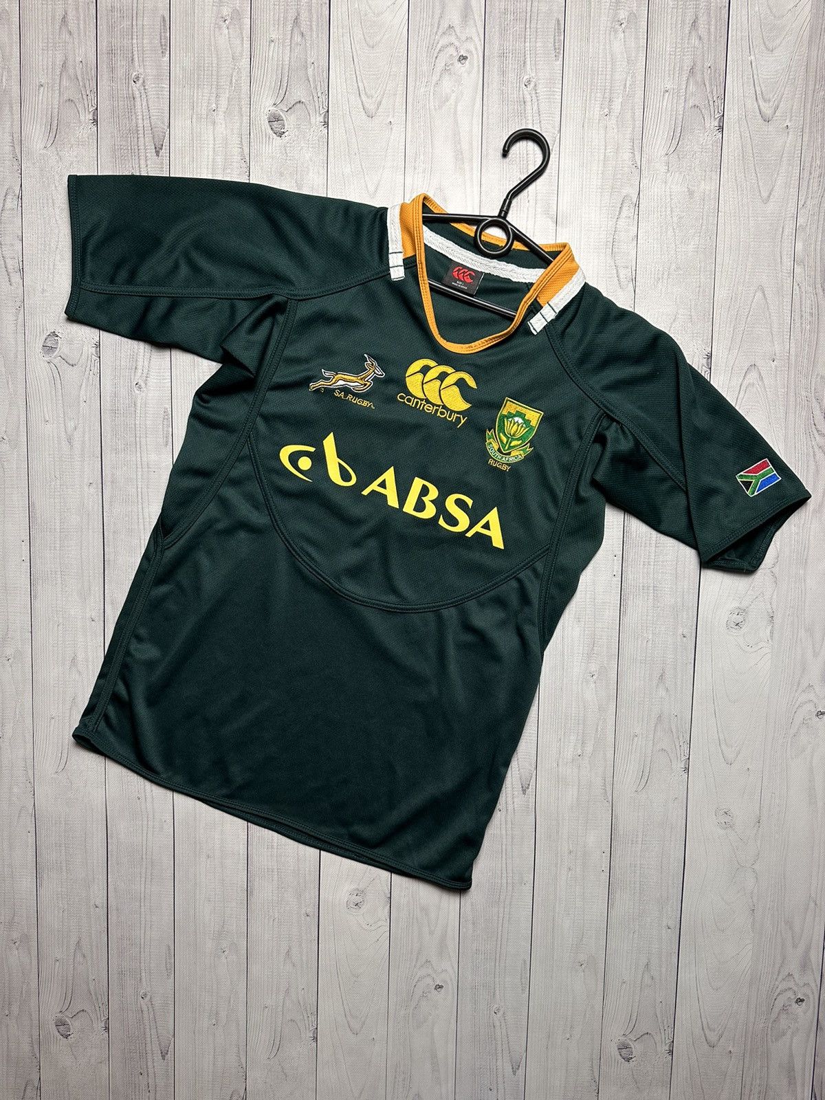Vintage rugby jersey South Africa green Canterbury size M/L