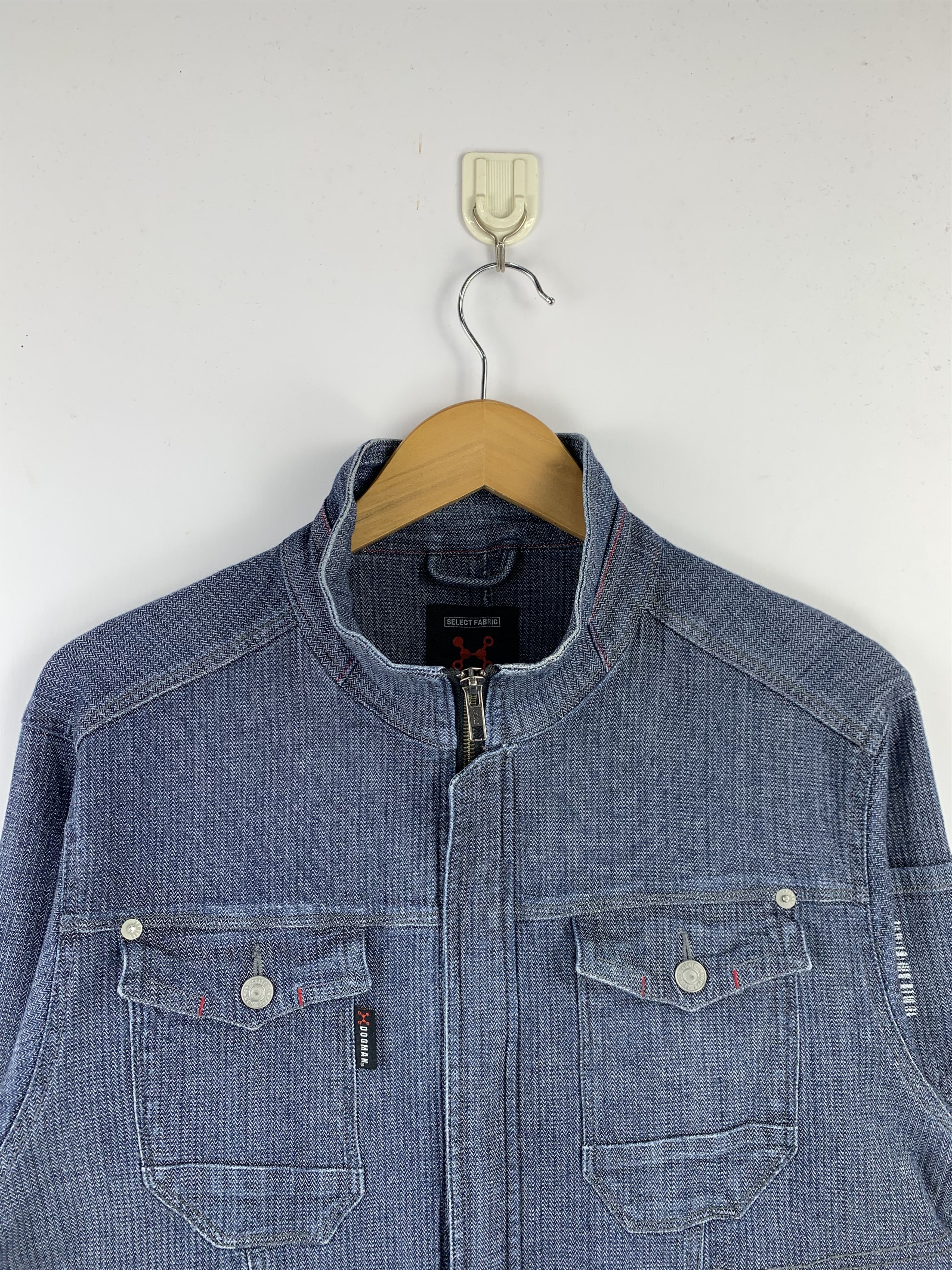 Japanese Brand Vintage Dogman Strech 3D Denim Workers Jacket J1541 Size US L / EU 52-54 / 3 - 2 Thumbnail