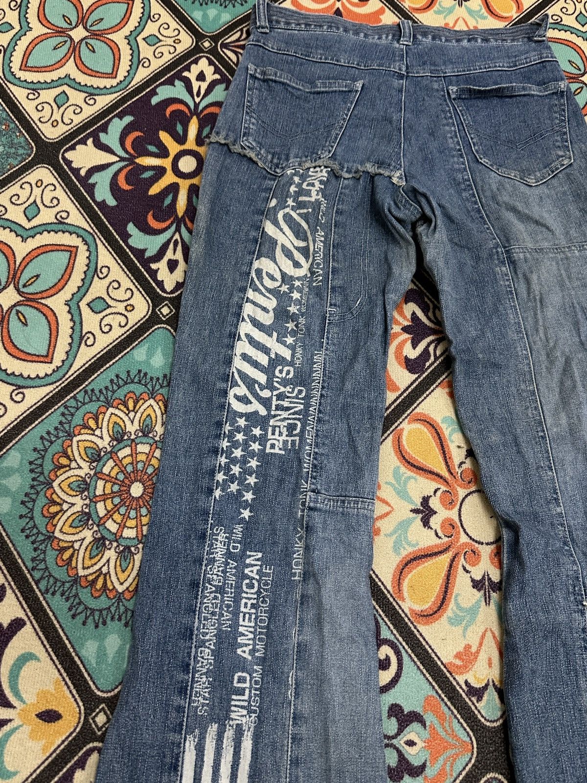 Seditionaries Penty Punk Reconstructed Studded Flare Denim Pant Size US 27 - 20 Thumbnail