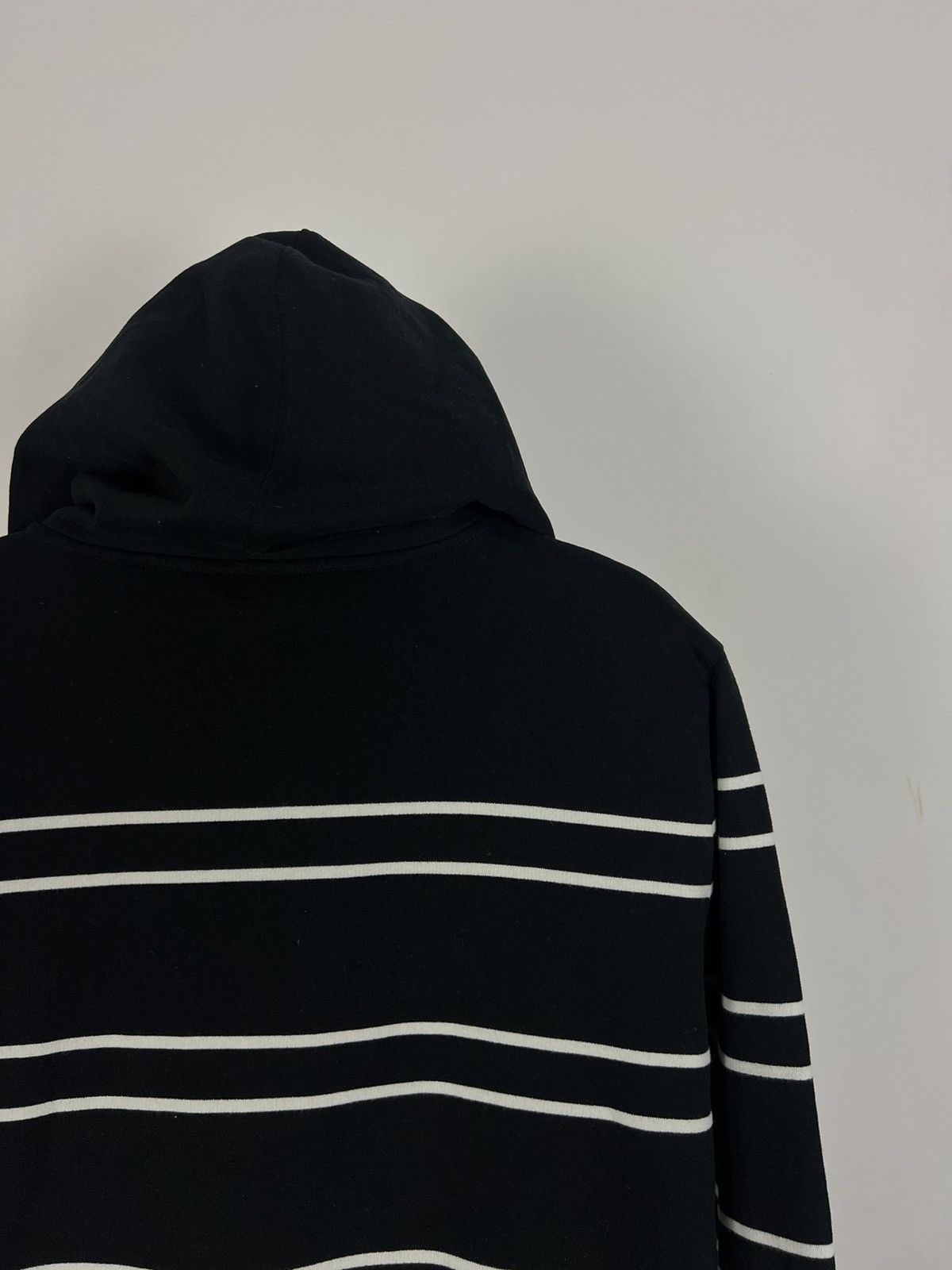 Designer × Saint Laurent Paris × Yves Saint Laurent Saint Laurent Striped Cotton Hoodie Size US L / EU 52-54 / 3 - 14 Thumbnail