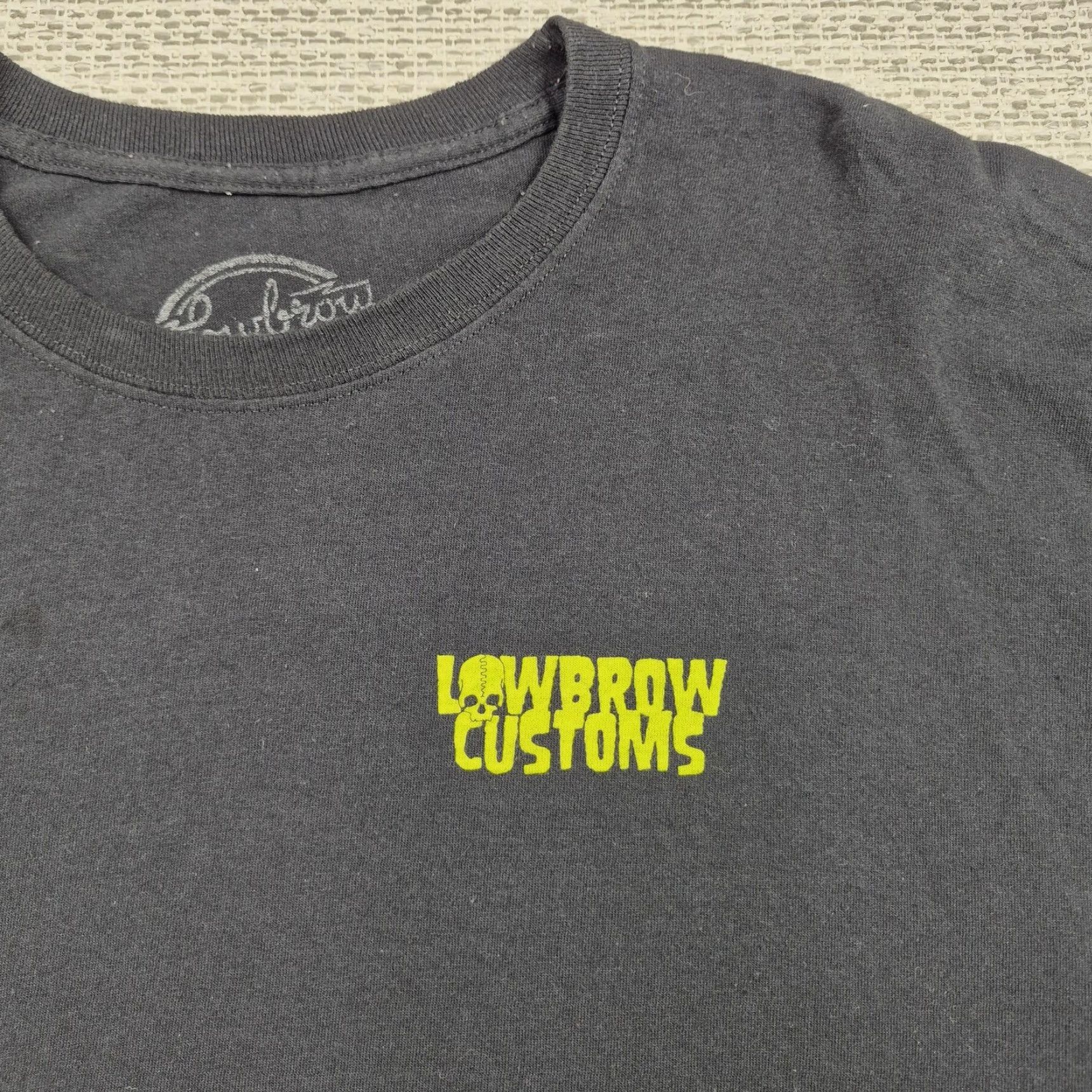Vintage Lowbrow Customs Shirt Mens 3XL Black Long Sleeve Graphic Tee Proud Weirdo Biker Skull Back Print Crew Neck Cotton Knit Shirt Mens 3XL Black Size US XXL / EU 58 / 5 - 7 Thumbnail