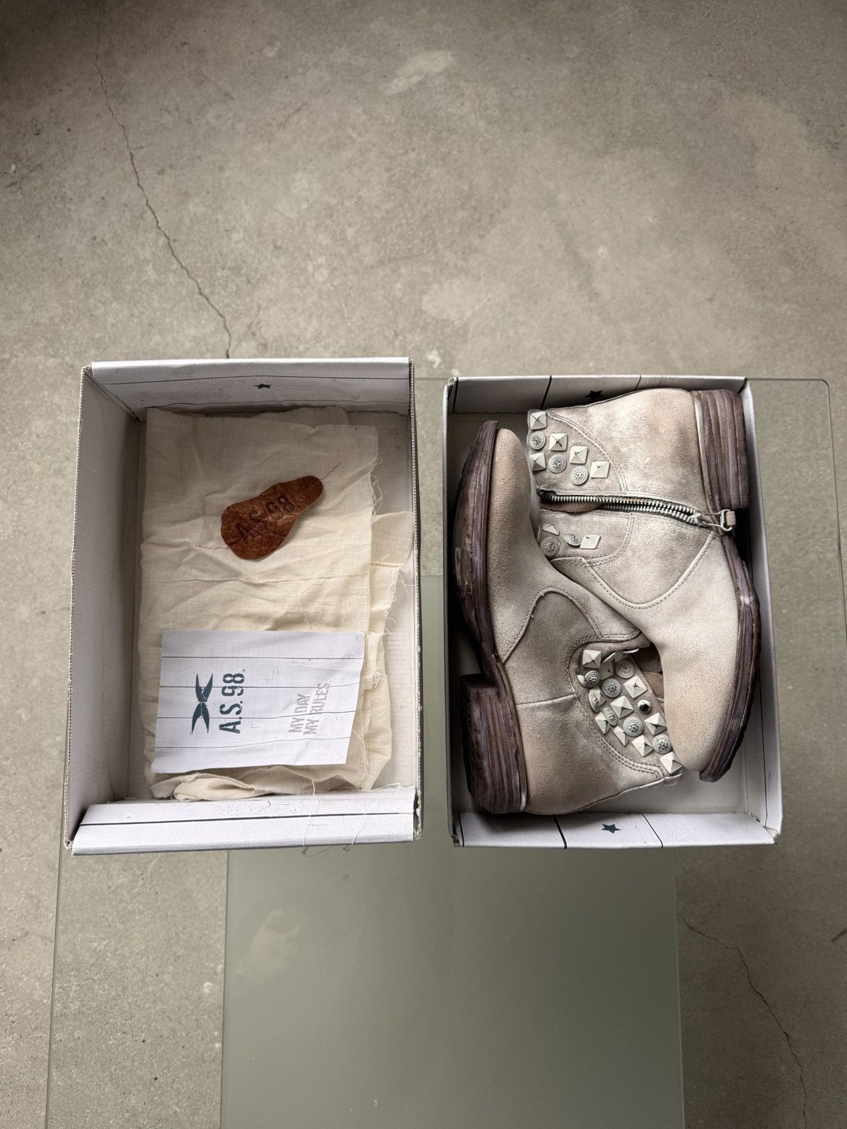 A.S.98 AS 98 Biker White Leather Boots Womens US 9.5/41 Size US 9.5 / IT 39.5 - 7 Thumbnail