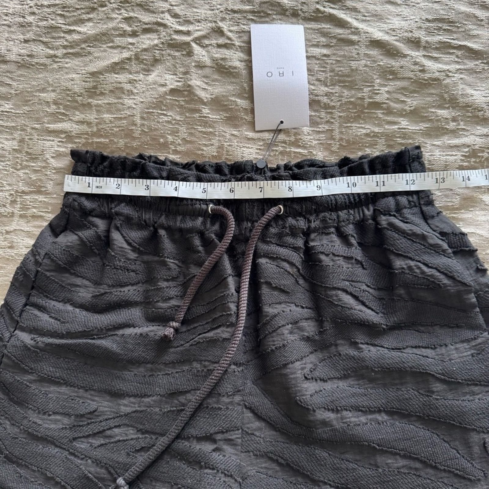 Iro NWT! IRO Black Textured High Waisted Shorts, Size 32 Size 24" / US 00 / IT 34 - 7 Thumbnail