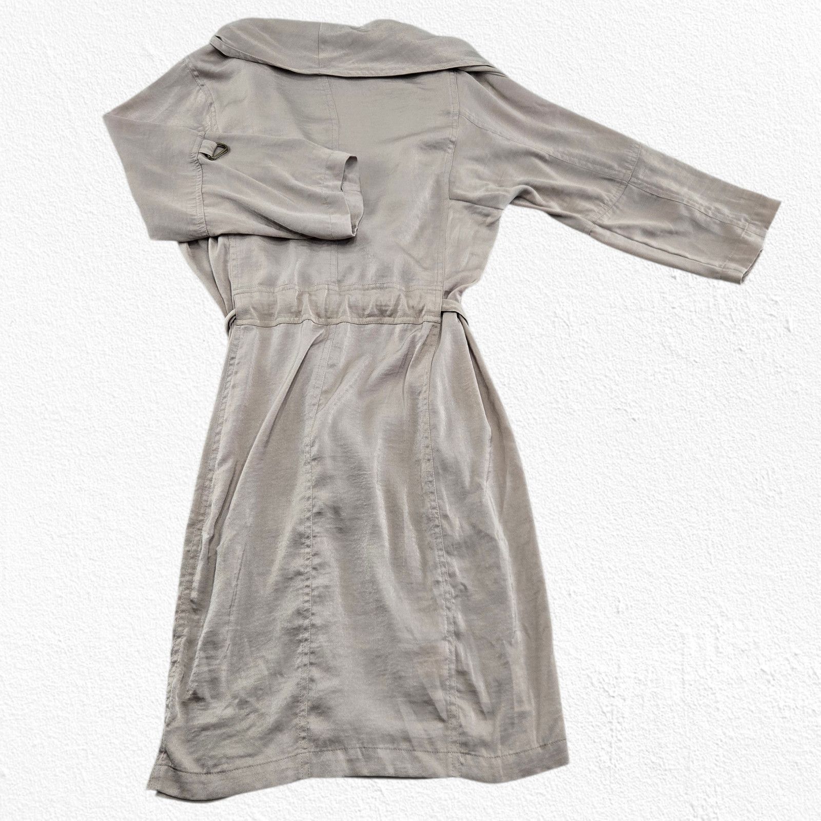 Bcbgmaxazria BCBGmaxazria Beige Trench Wrap Dress Belted XS EUC Size XS / US 0-2 / IT 36-38 - 12 Thumbnail
