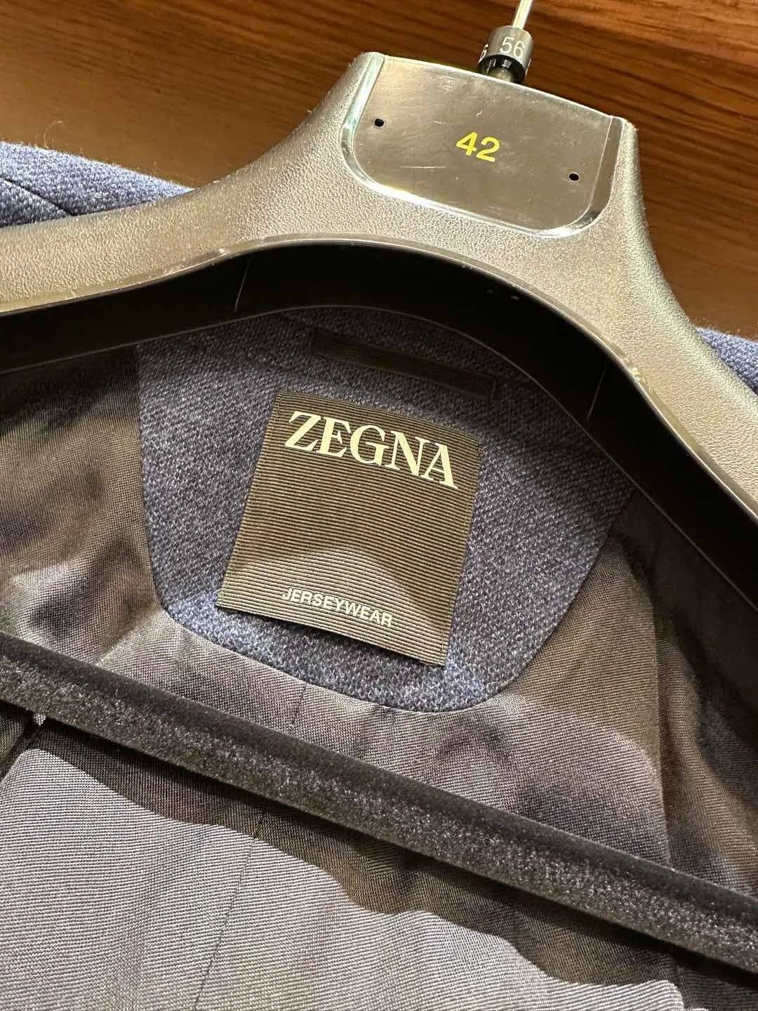 Ermenegildo Zegna Zegna Men’s Blue Wool Coat Size US L / EU 52-54 / 3 - 5 Thumbnail