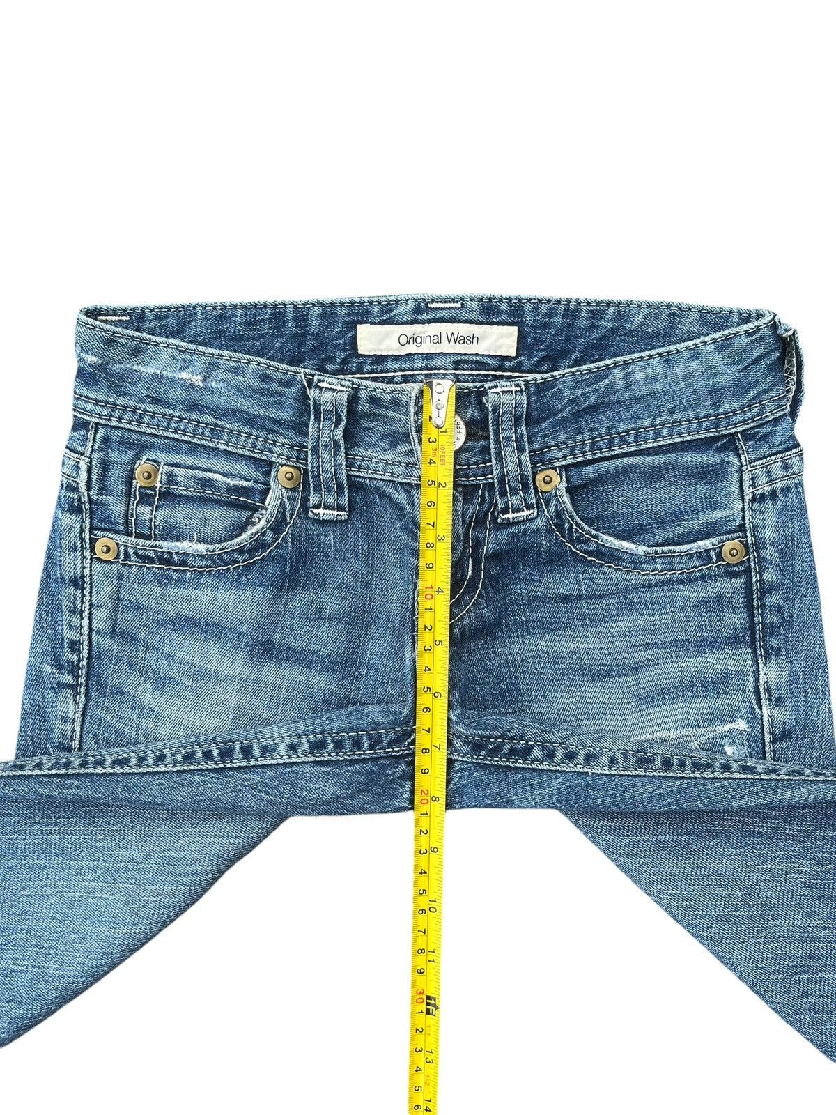 Japanese Brand × Jun Takahashi × Uniqlo Vintage Japanese Brand Uniqlo Distressed Grunge Flare Jeans Size 26" / US 2 / IT 38 - 12 Thumbnail