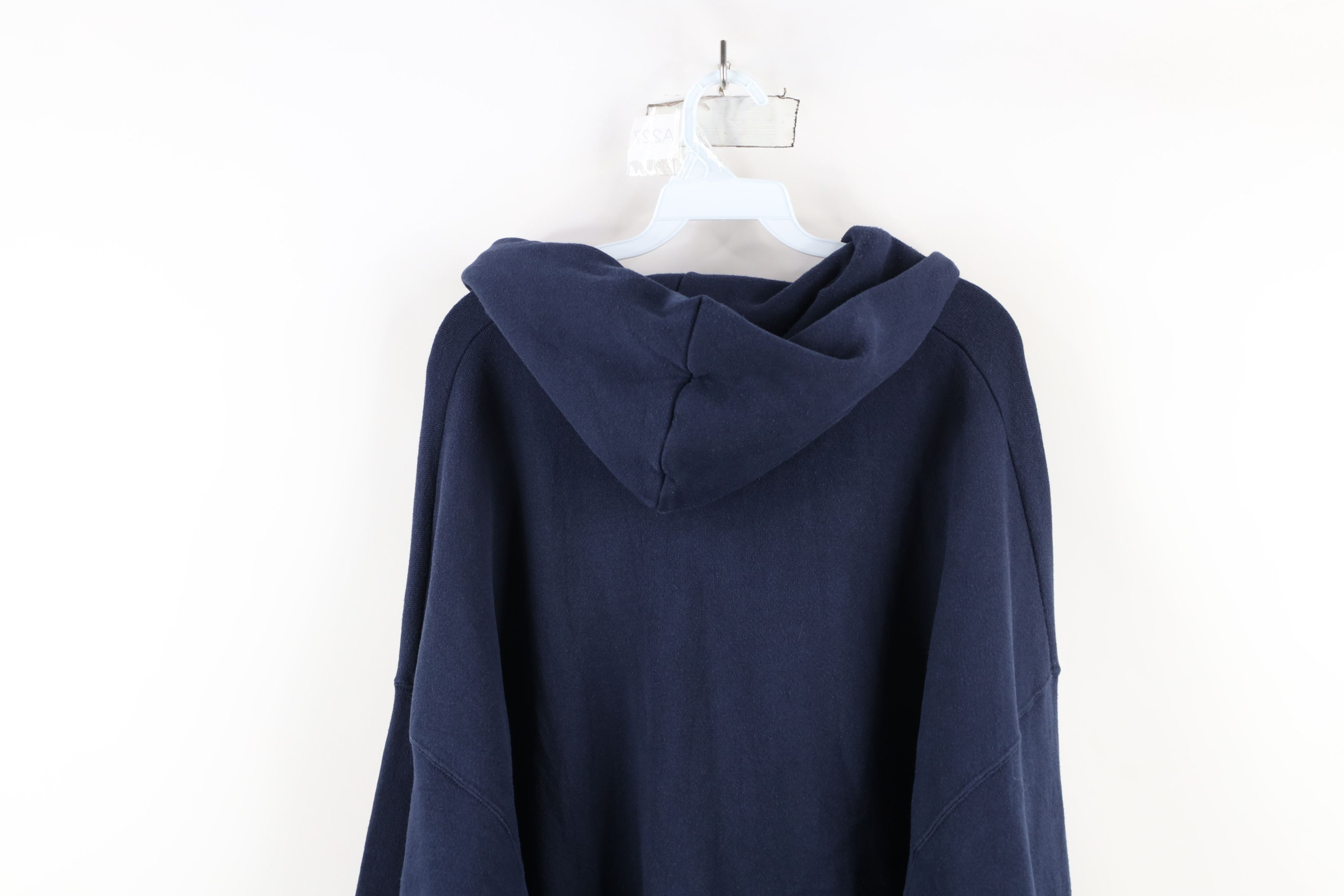 Vintage Vintage 90s Streetwear Full Zip Hoodie Sweatshirt Navy Blue Size US XXL / EU 58 / 5 - 13 Thumbnail