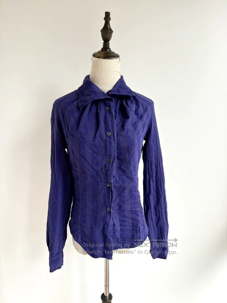Vivienne Westwood Vivienne Westwood Vintage Purple and Blue Striped Shirt Size S / US 4 / IT 40 - 2 Thumbnail