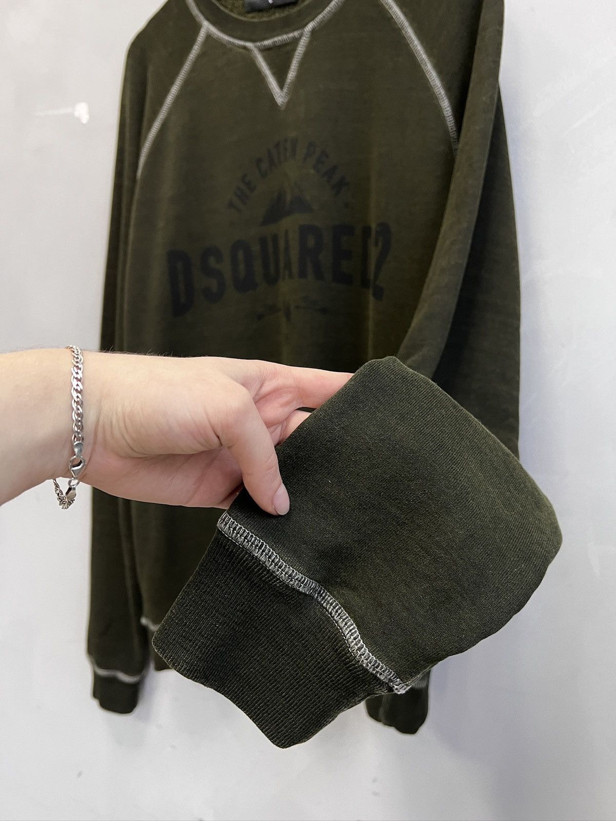 Dsquared2 Dsquared2 khaki washed sweatshirt 2000’s style big logo Size US L / EU 52-54 / 3 - 4 Thumbnail