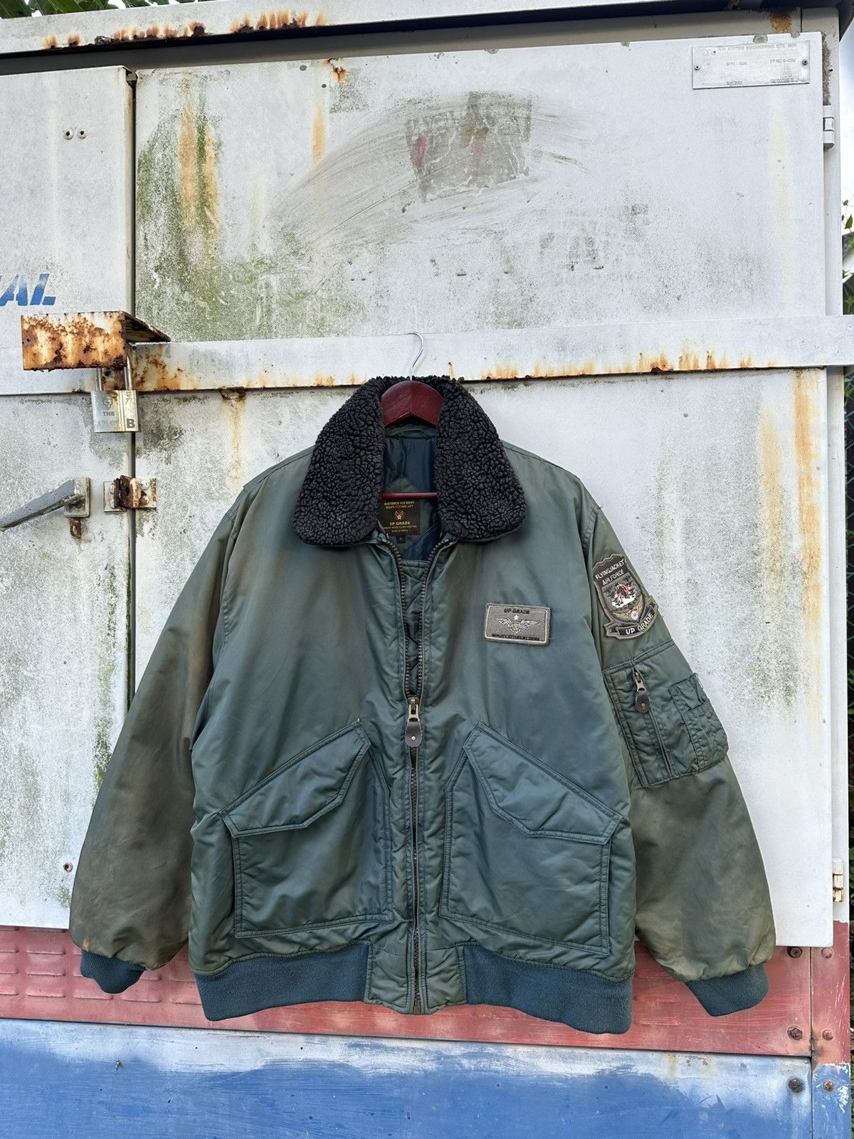 Vintage 🪖Vintage Faded US ARMY MEN’S Flying Bomber Jacket Size US XL / EU 56 / 4 - 3 Thumbnail