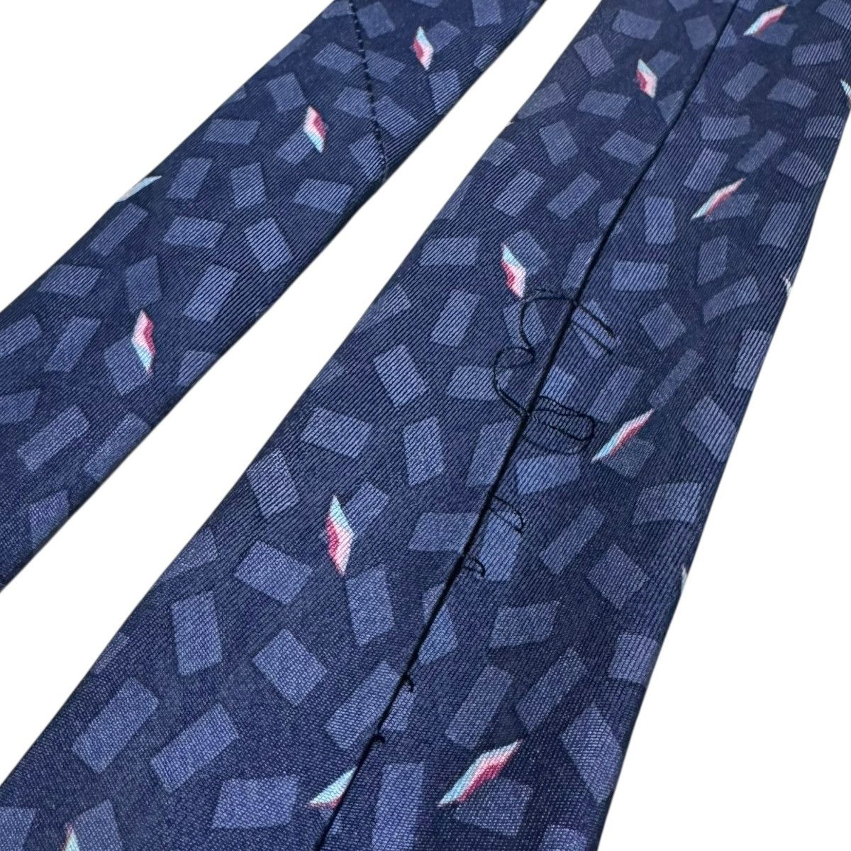 Givenchy Givenchy Monsieur Silk Patterned Geometric Blue Tie 55x3.5 Size ONE SIZE - 7 Thumbnail