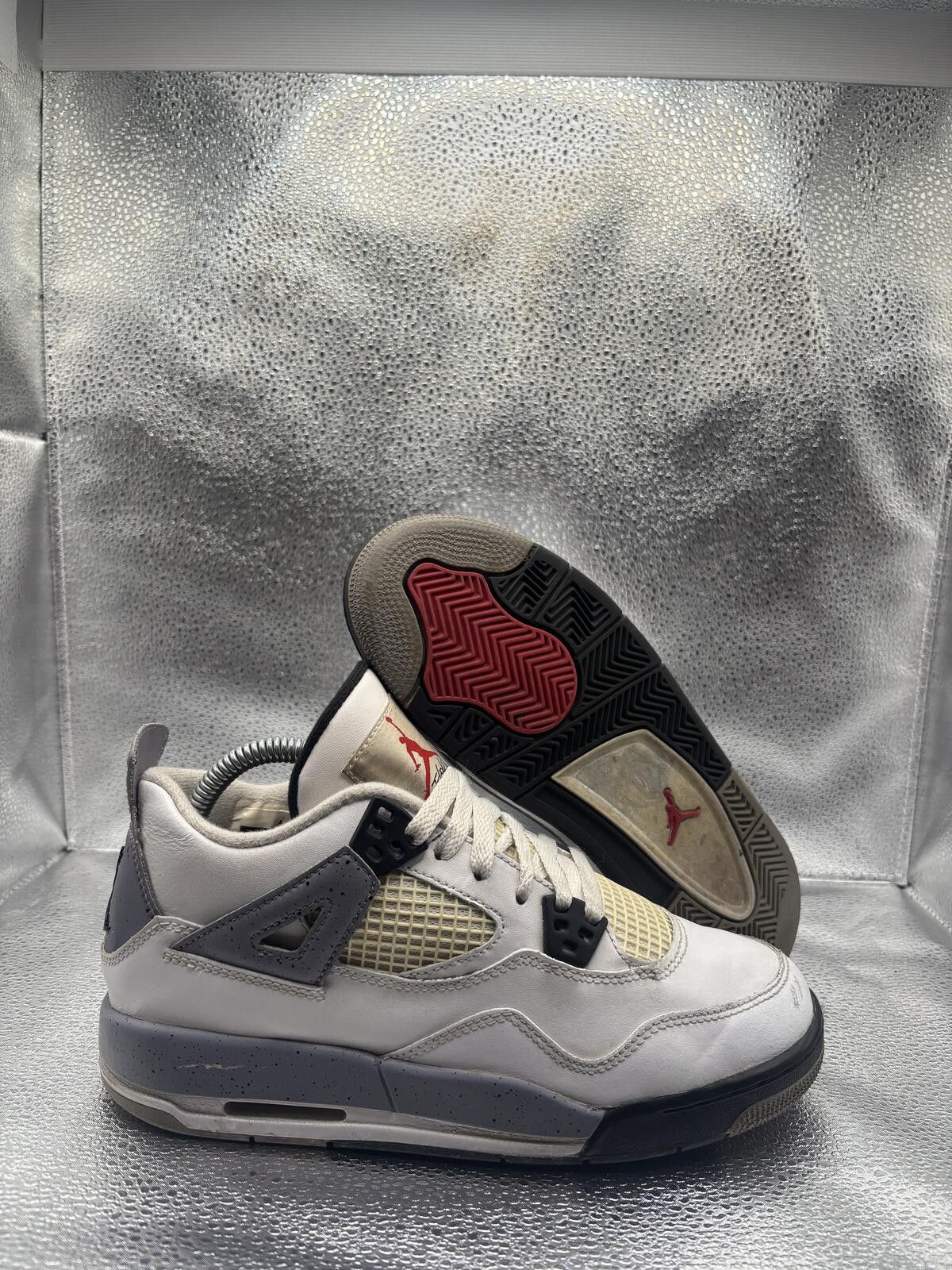 Jordan Brand Air Jordan 4 white cement GS 2012 Size US 5.5 / EU 38 - 1 Thumbnail