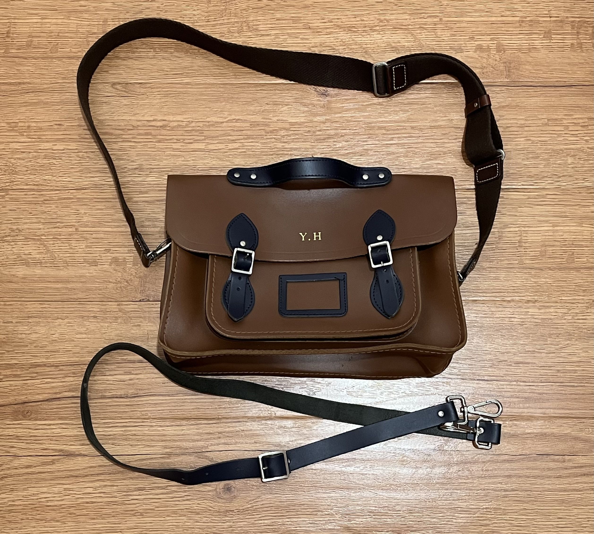 The Cambridge Satchel Company Leather Batchel Sling Bag in Brown, Men's