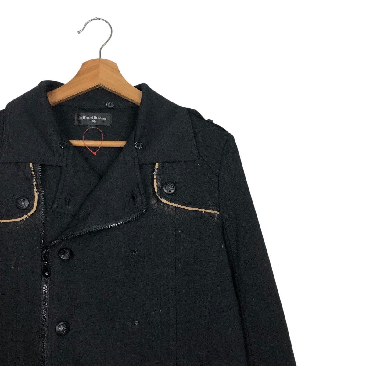 In The Attic 📌Rich Black Biker Jacket Punk In The Attic Jpn Beauty Beast Size US L / EU 52-54 / 3 - 8 Thumbnail