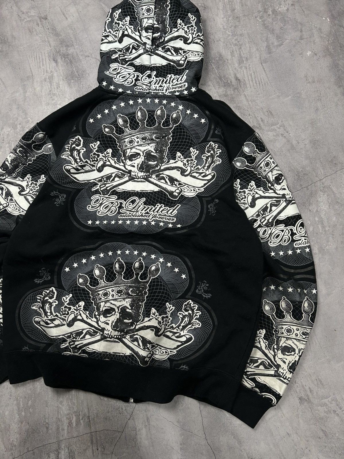 Japanese Brand × Vintage Vintage zip hoodie Fishbone streetwear tattoo y2k swag hype Size US XXL / EU 58 / 5 - 6 Thumbnail