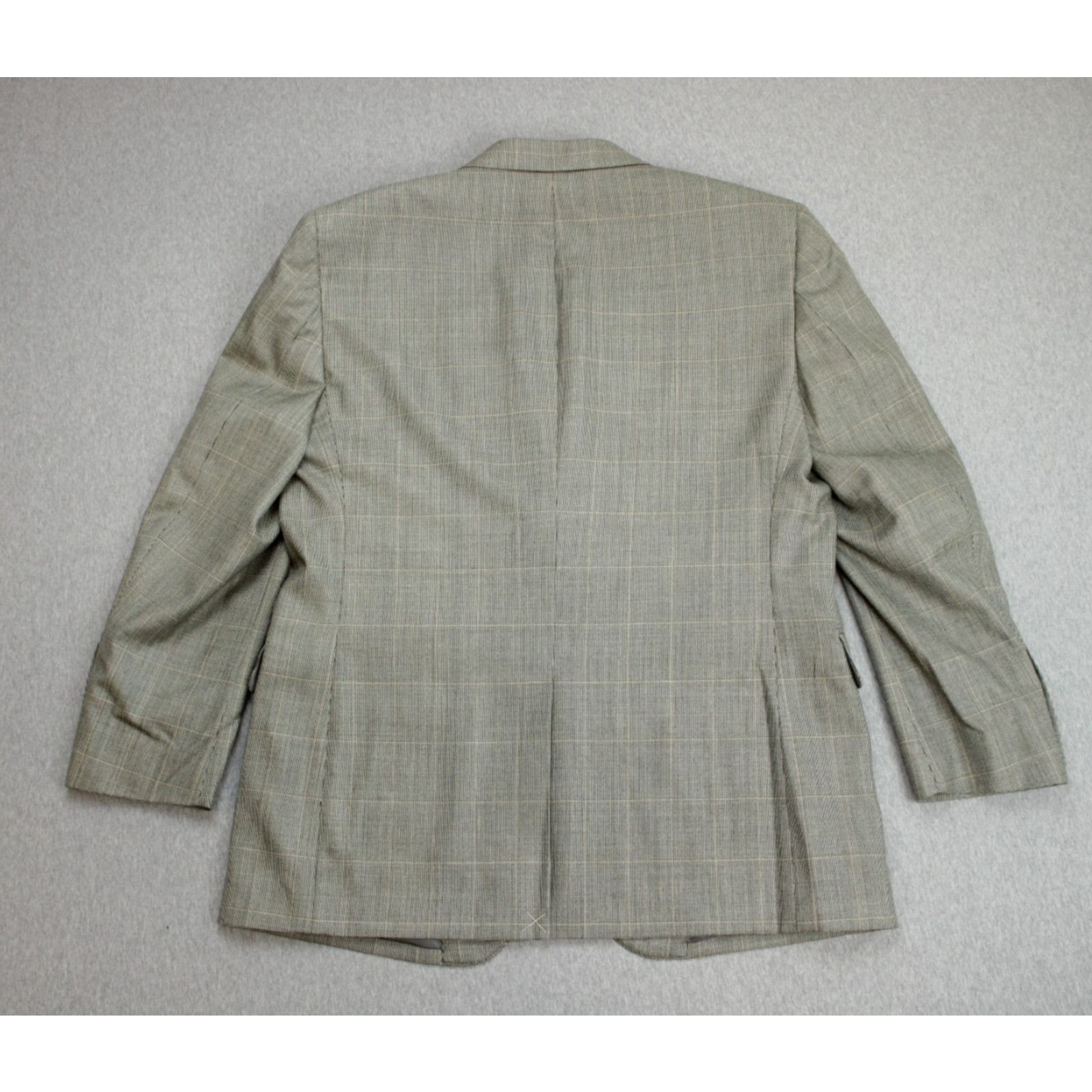 Jos. A. Bank Jos A Bank Blazer Mens 44R Windowpane Silk Wool Signature Size 44R - 3 Thumbnail