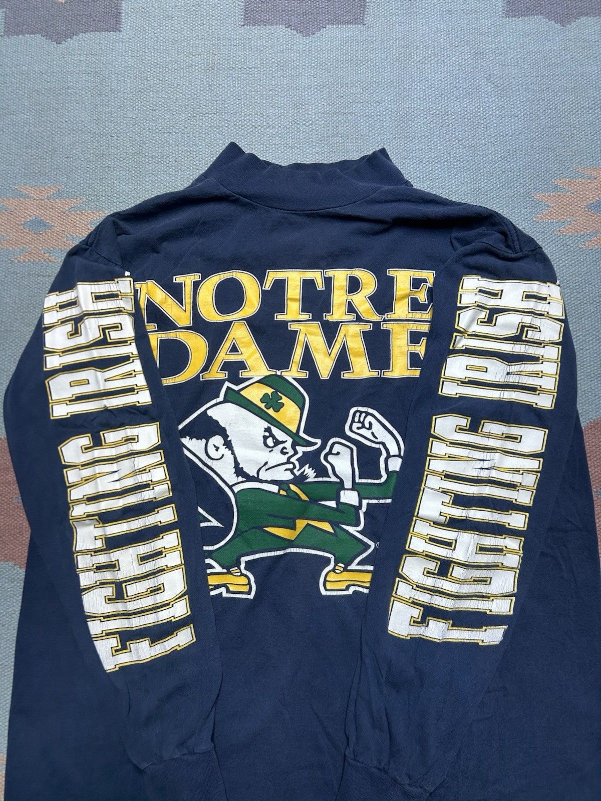 Vintage Vintage 80s 90s t shirt Notre dame fighting Irish cotton XL Size US XL / EU 56 / 4 - 2 Thumbnail