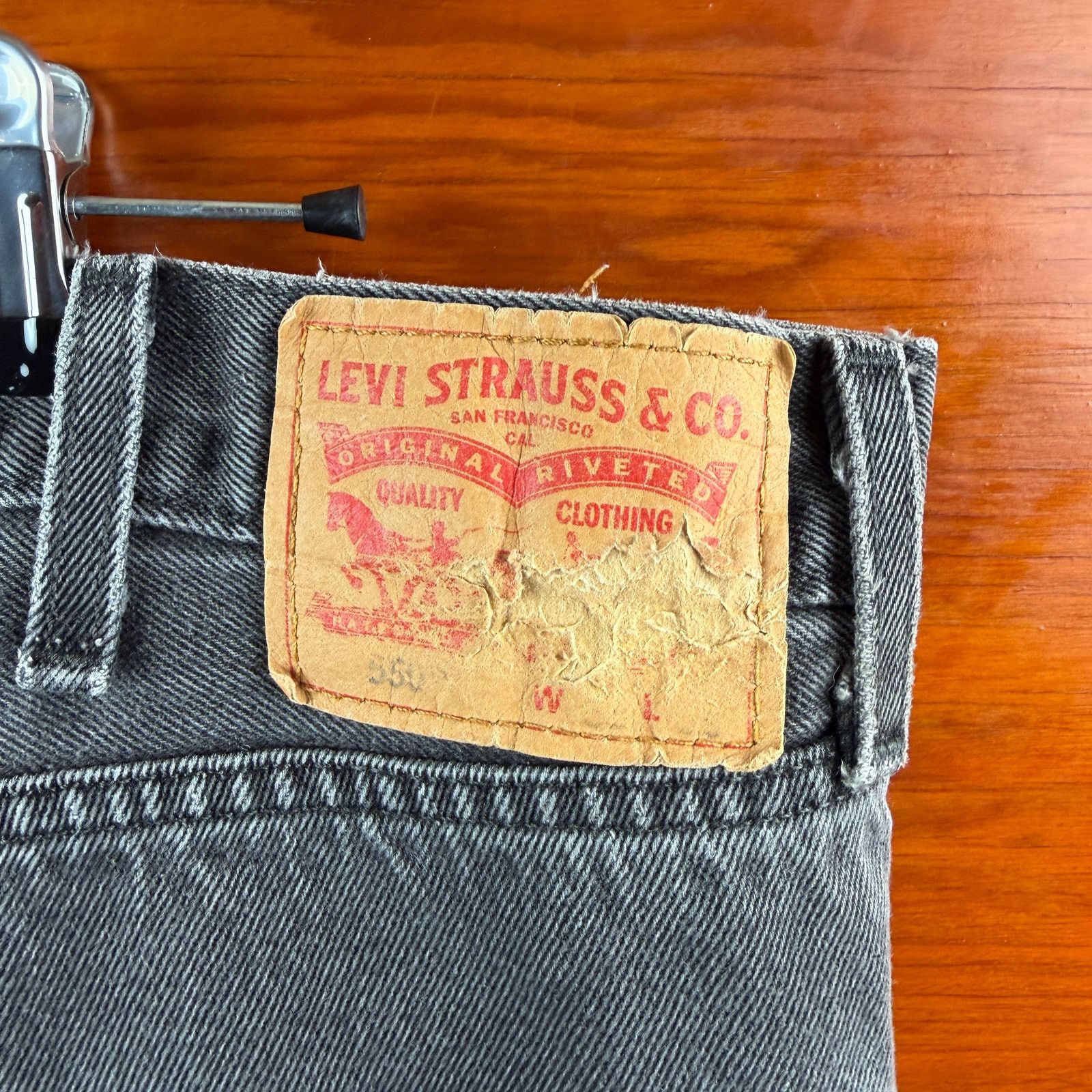 Levi's Levi's 550 Black Denim Jeans 38x28 Size US 38 / EU 54 - 5 Thumbnail
