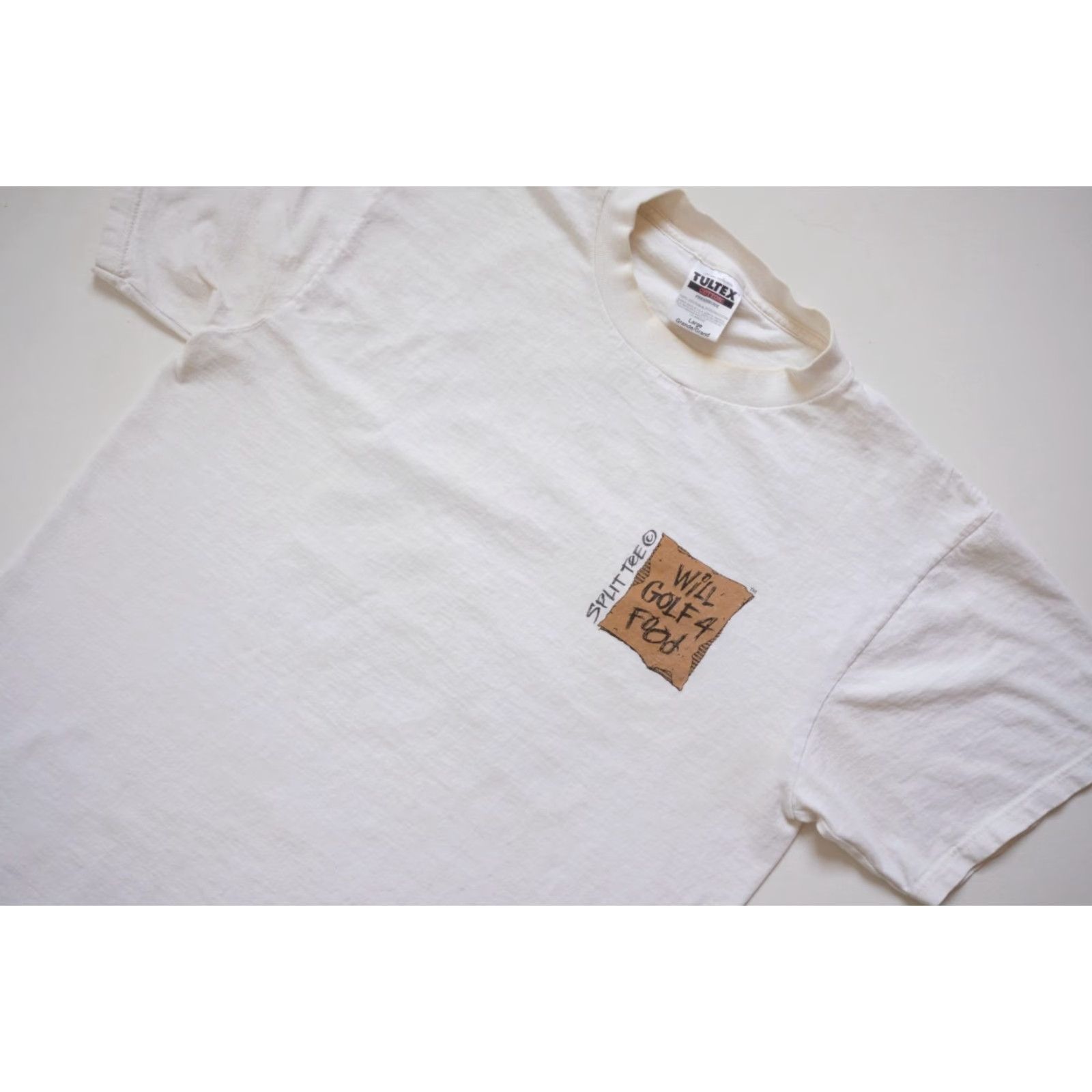 Tultex VINTAGE Tultex GOLF SPORT FUNNY USA 'GOLF 4 FOOD' GRAPHIC WHITE T SHIRT SZ L MEN 90s Shirt Size US L / EU 52-54 / 3 - 5 Thumbnail