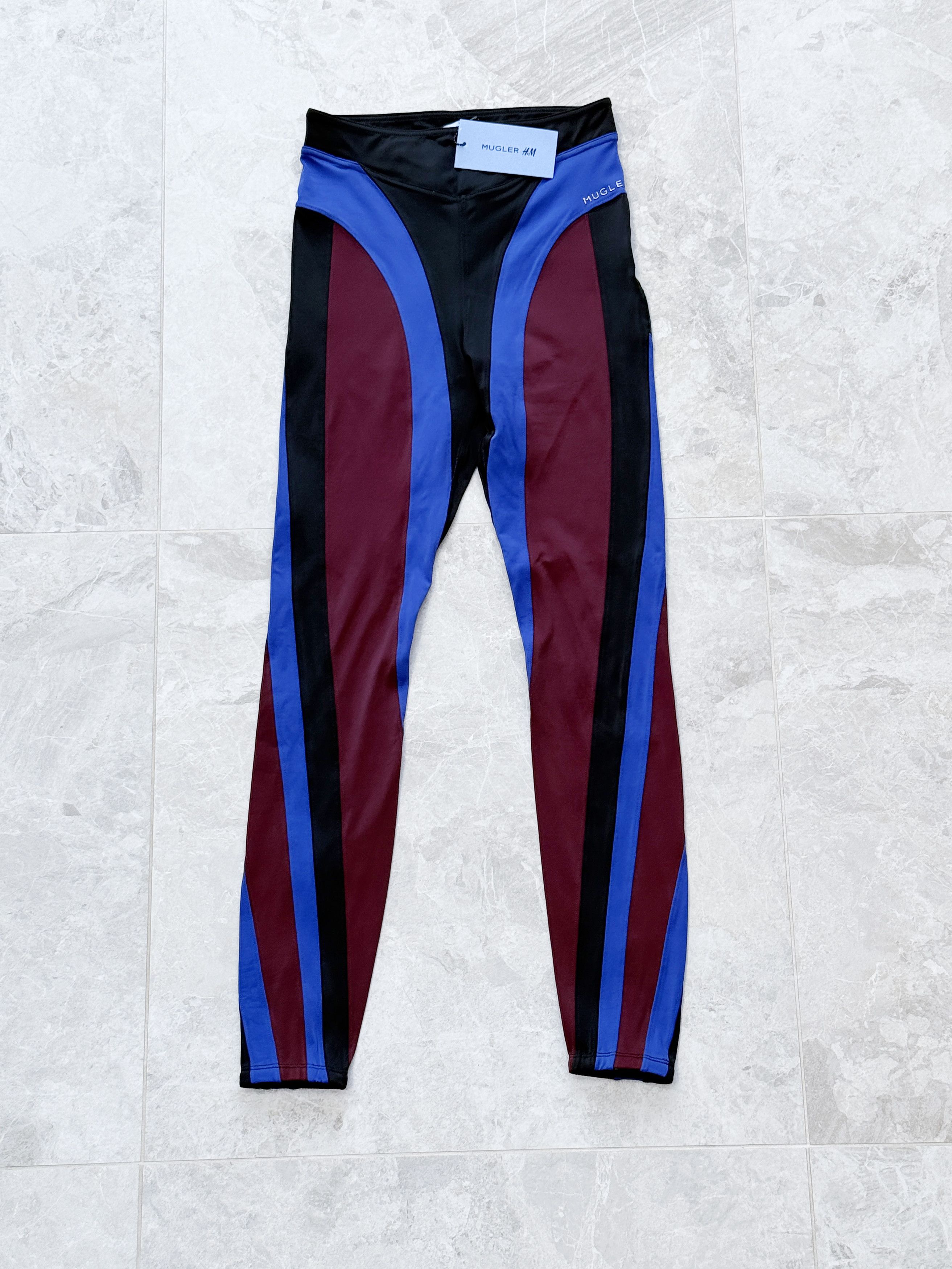 H&M × Mugler Spiral paneled leggings Size 27" / US 4 / IT 40 - 1 Thumbnail