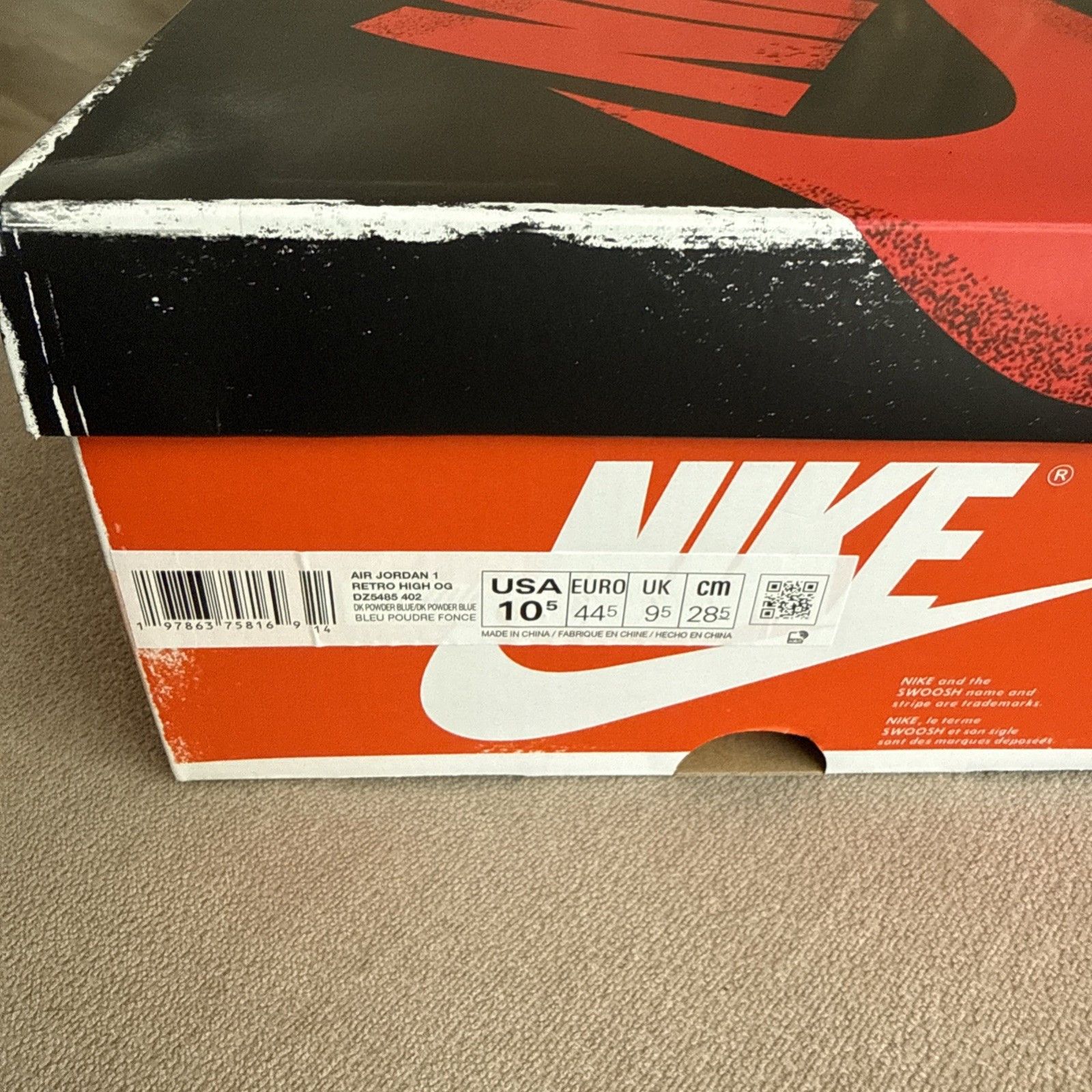 Nike Jordan 1 Retro High OG UNC Reimagined Size US 10.5 / EU 43-44 - 5 Thumbnail