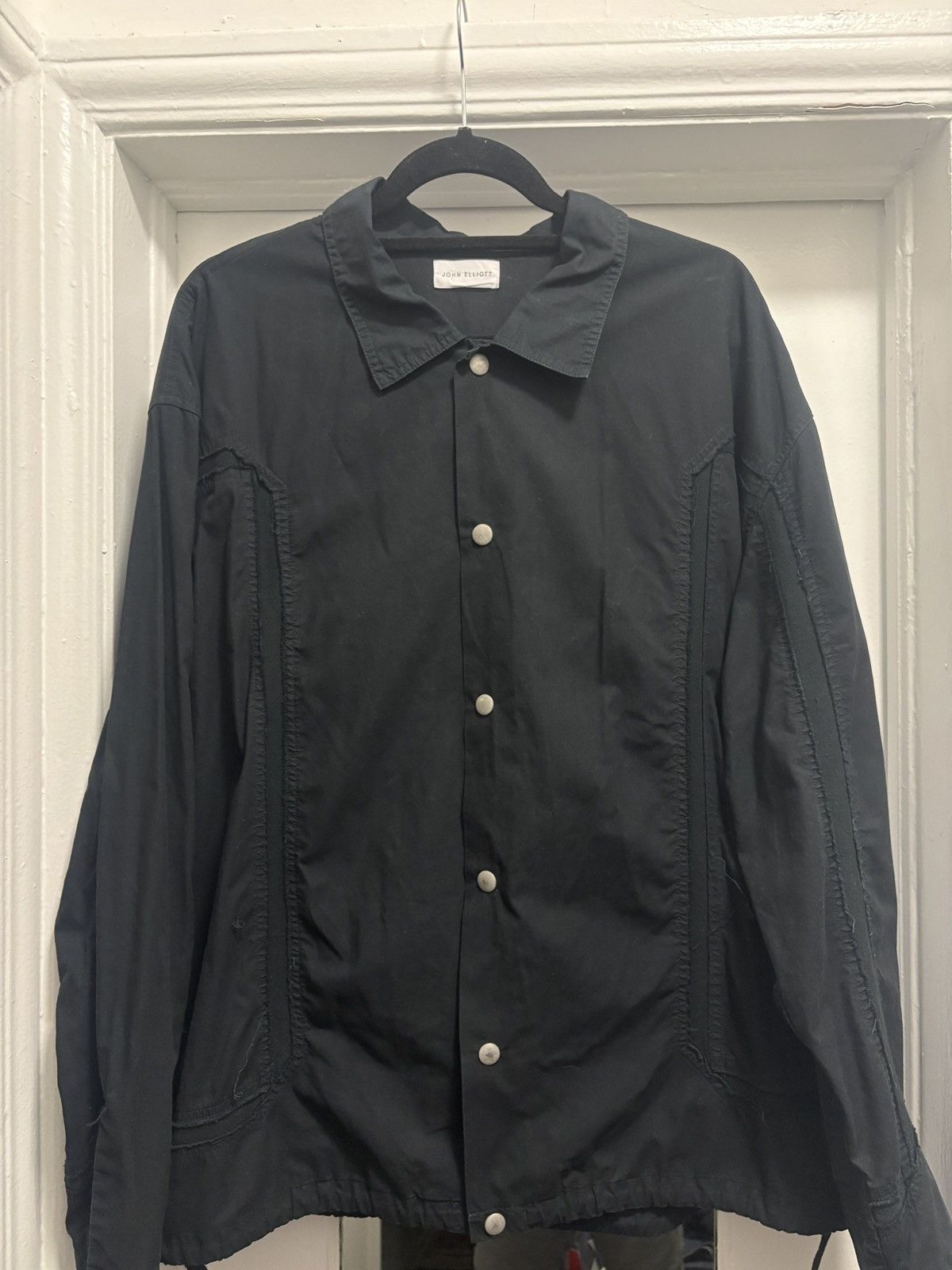 John Elliott Distressed Collar Shirt Size US XXL / EU 58 / 5 - 1 Thumbnail