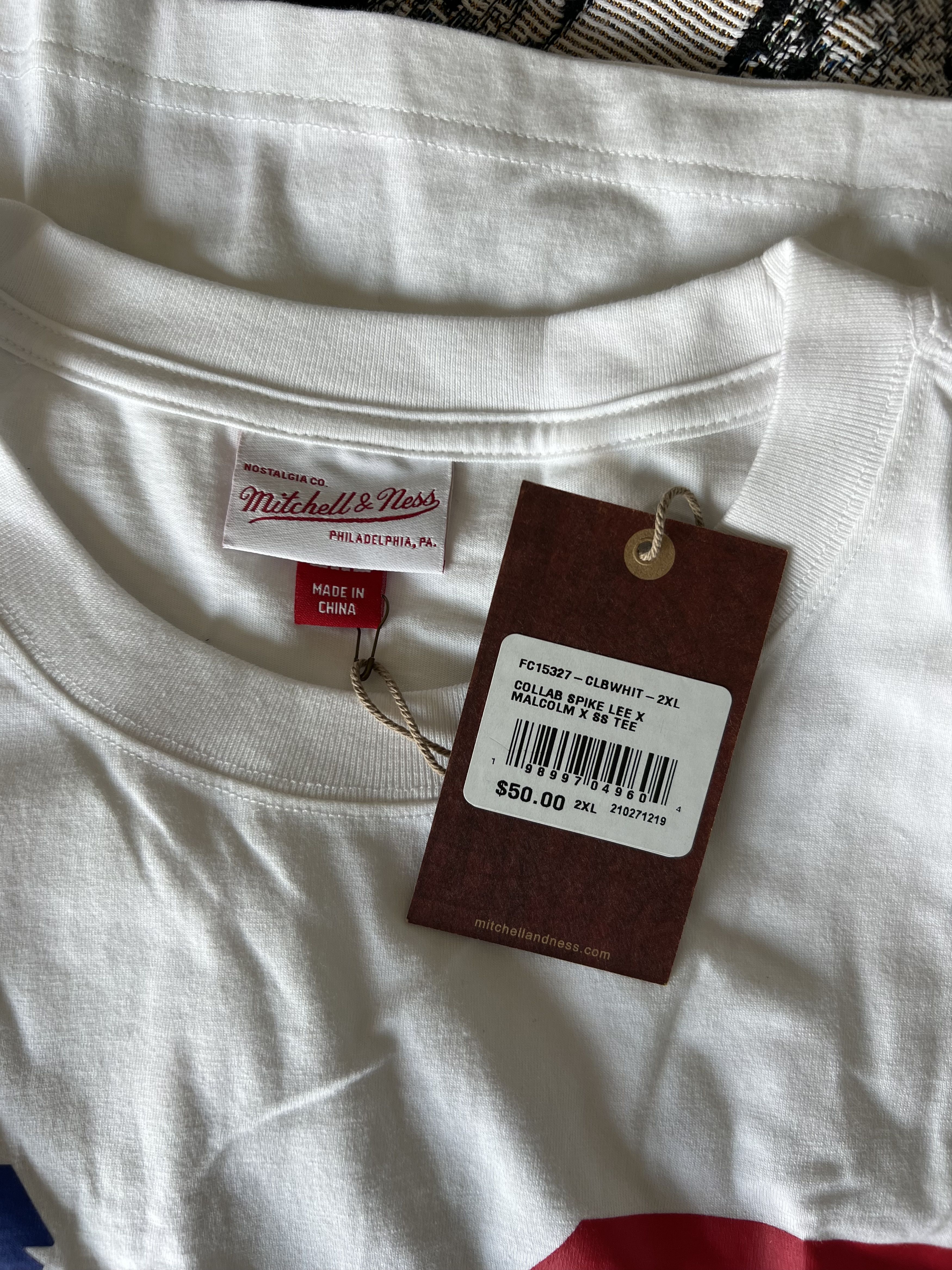 Mitchell & Ness Mitchell & Ness Spike Lee Malcolm X Centennial Tee in White Size US XXL / EU 58 / 5 - 7 Thumbnail