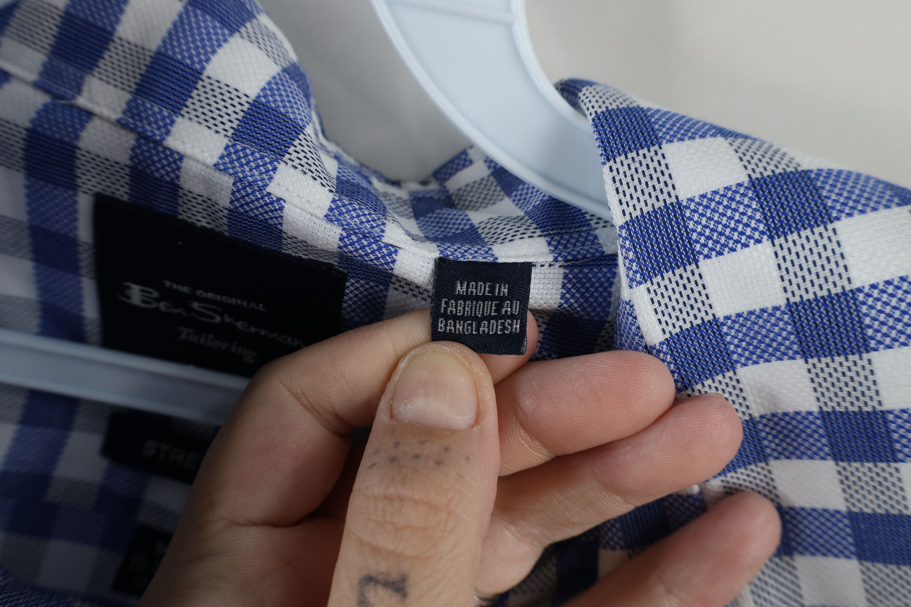 Ben Sherman × Vintage New Ben Sherman Slim Fit Stretch Collared Button Shirt Size US M / EU 48-50 / 2 - 9 Thumbnail