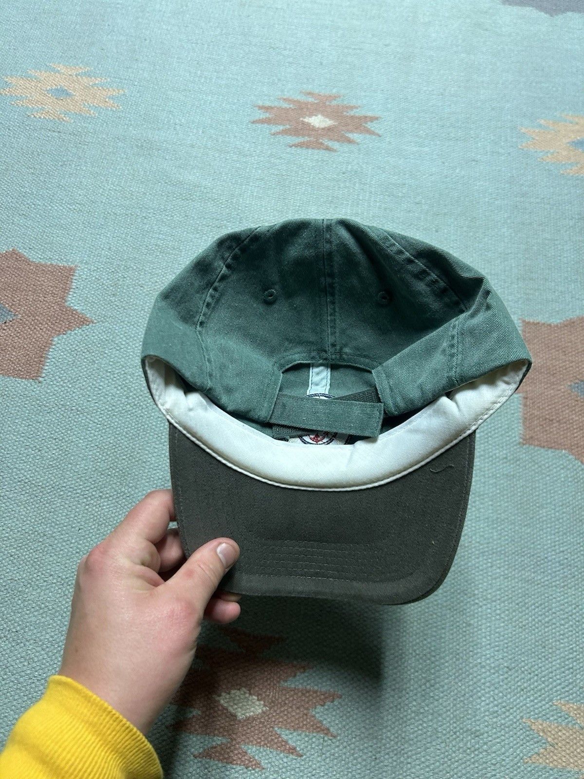 Vintage Vtg strapback hat Skagway Alaska embroidered green anchor Size ONE SIZE - 4 Thumbnail
