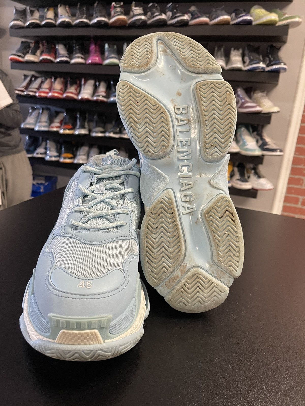 Balenciaga Size 12US/45US - Balenciaga Triple S "Light Blue" Size US 12 / EU 45 - 8 Thumbnail