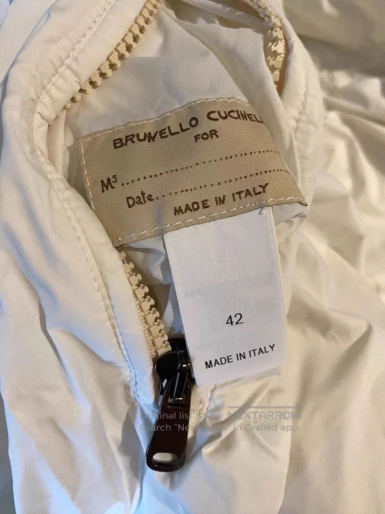 Brunello Cucinelli Brunello Cucinelli Pearl White Down Coat. Size US M / EU 48-50 / 2 - 4 Thumbnail