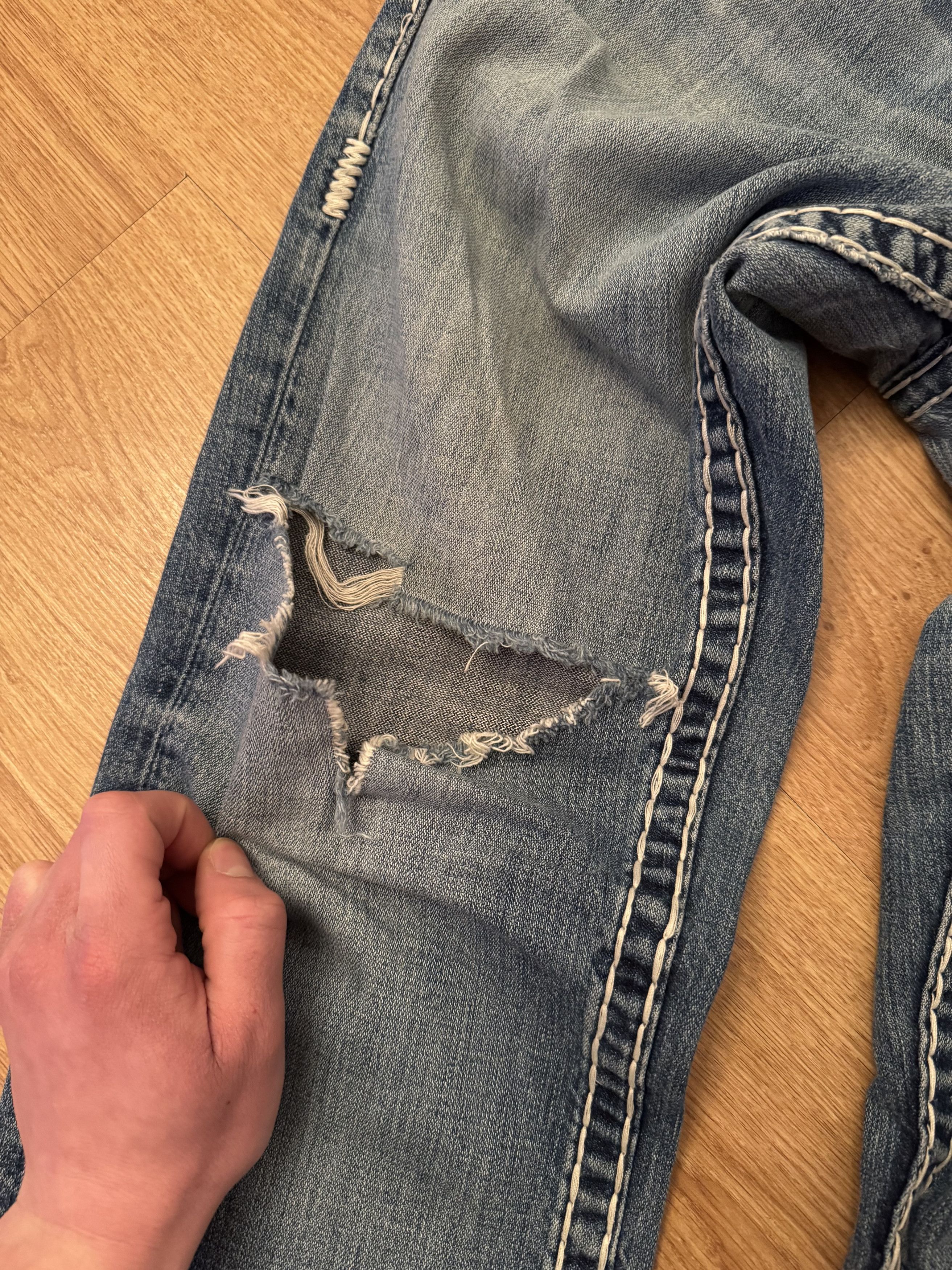 True Religion Vintage Y2K True Religion Dstressed Denim Jeans Size US 32 / EU 48 - 9 Thumbnail