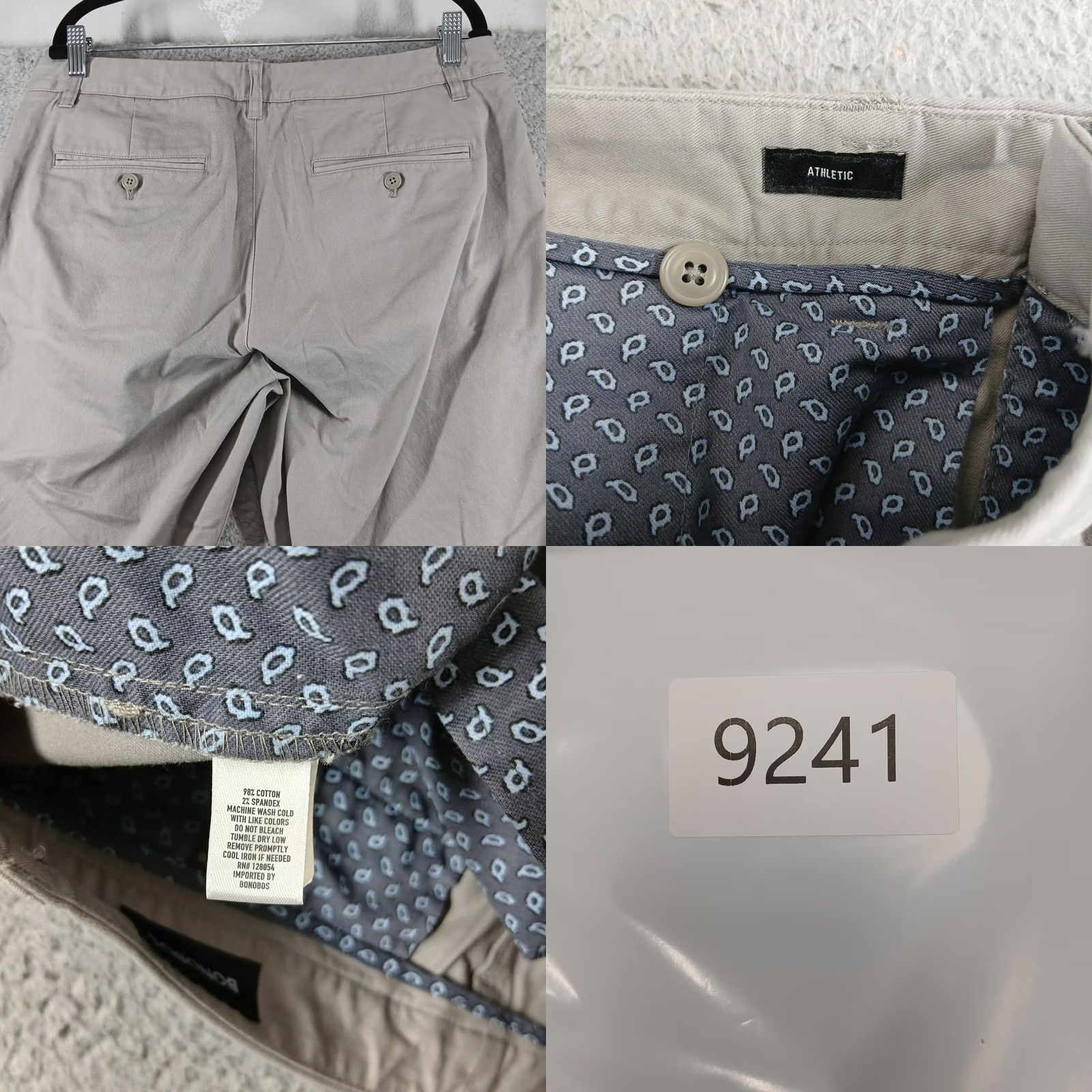 Bonobos Bonobos Chino Pants 34x30 Tan Beige Flat Front Pre-owned Slim Athletic Size US 34 / EU 50 - 8 Thumbnail