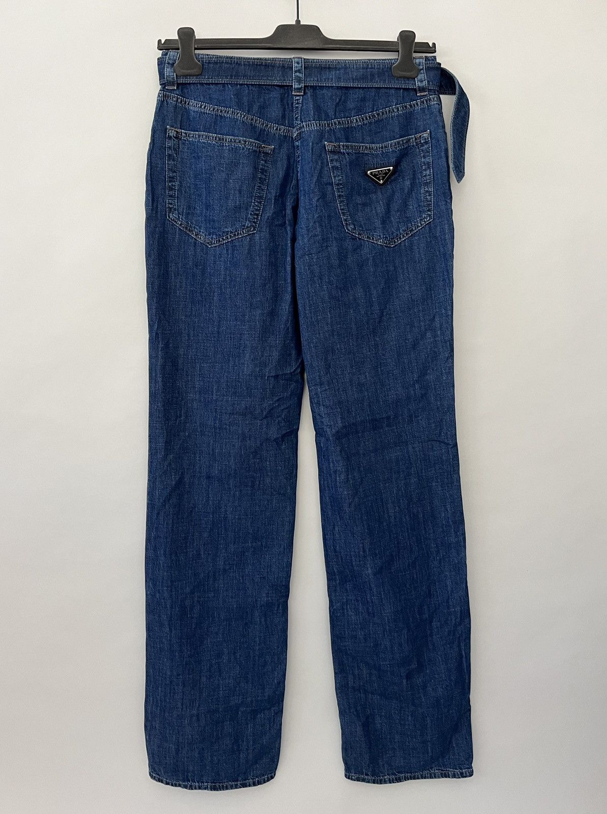 Prada Prada Triangle Logo Denim Pants Size US 28 / EU 44 - 4 Thumbnail