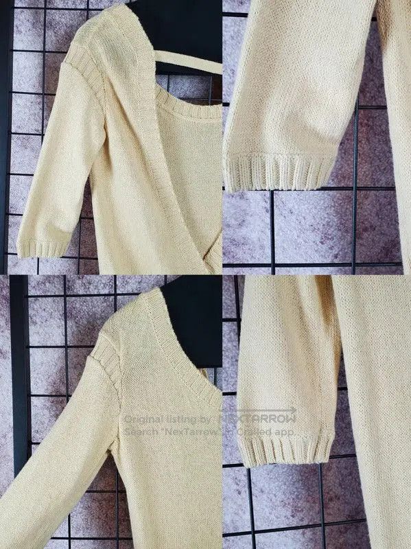 Burberry Burberry Khaki Cotton Blend Embroidered Knit Top. Size M / US 6-8 / IT 42-44 - 5 Thumbnail