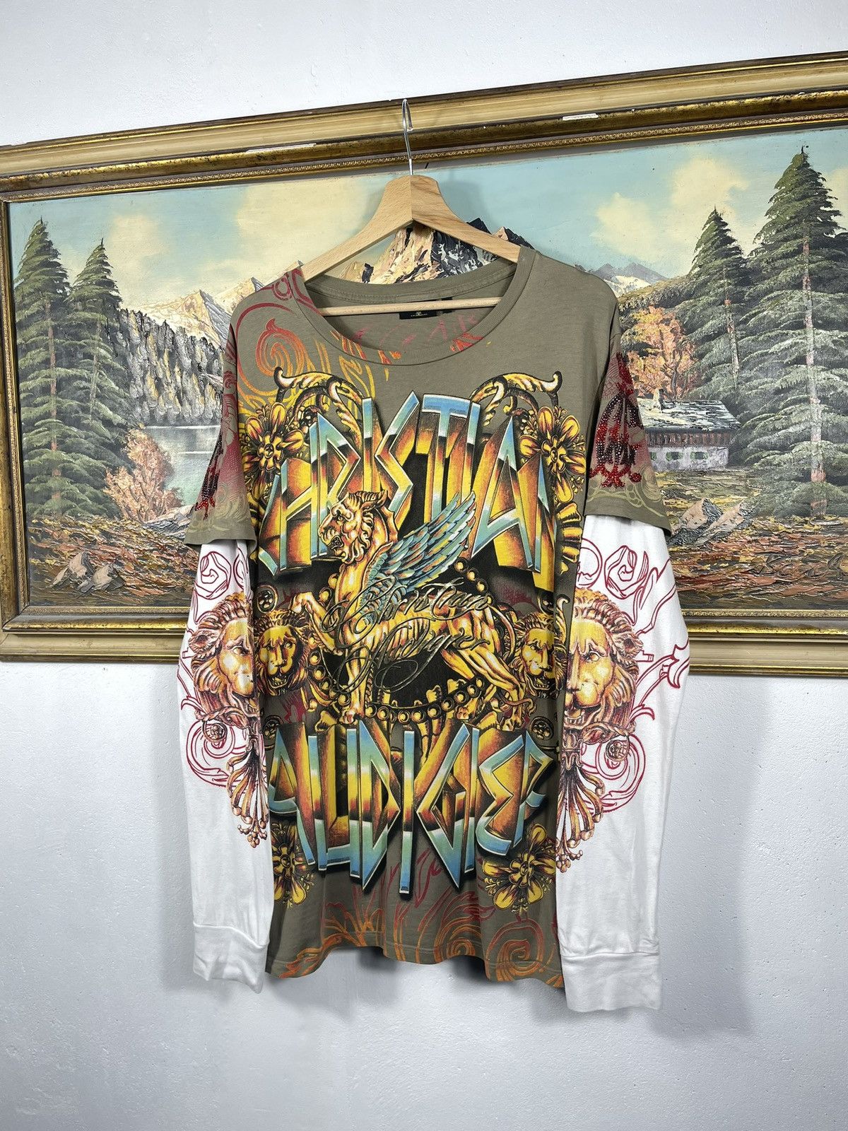 Christian Audigier Christian Audigier Retro 00s Loose Tee Sweatshirt Cyber Size US L / EU 52-54 / 3 - 3 Thumbnail