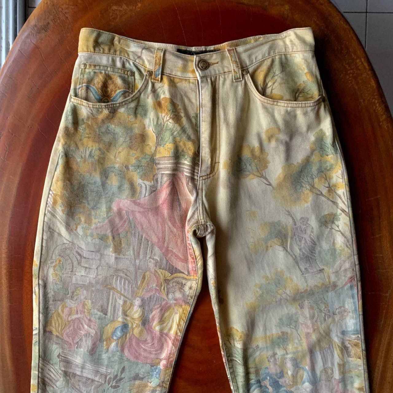 Roberto Cavalli Vintage 1990’s Roberto Cavalli Renaissance Denim Jeans Pants Size US 32 / EU 48 - 3 Thumbnail