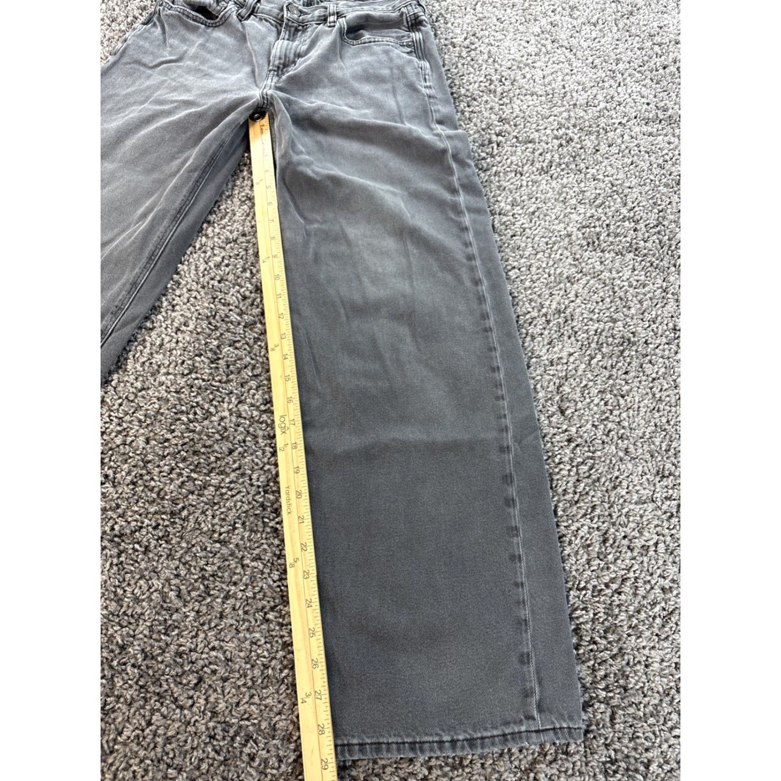 American Eagle Outfitters American Eagle Outfitters Jeans Womens 2 Gray Wide-Leg Skater Low Rise Cotton Denim 28x29 Size 28" / US 6 / IT 42 - 2 Thumbnail
