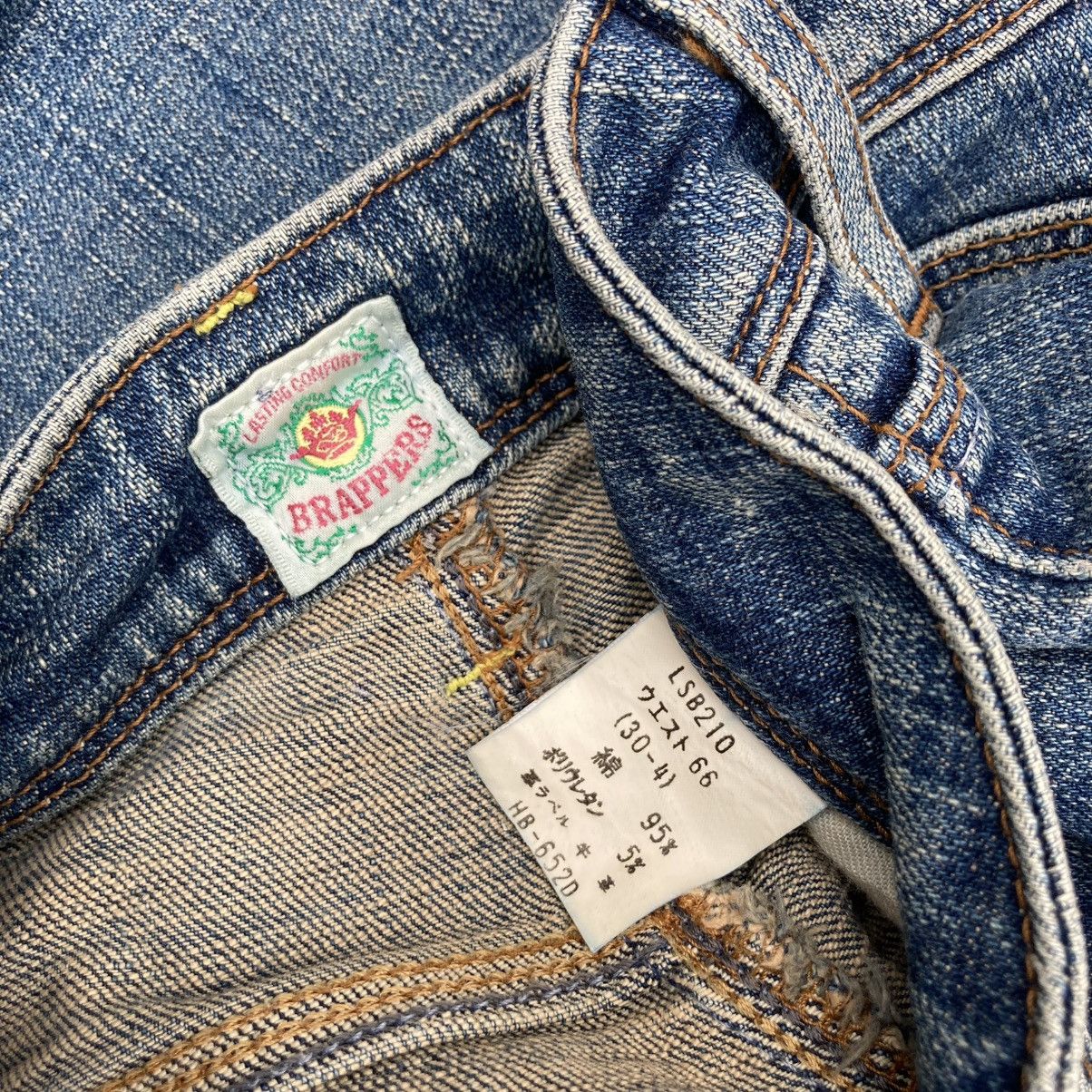 If Six Was Nine 🇯🇵 VINTAGE BRAPPERS SPIRAL CUT FLARE DISTRESSED DENIM PANTS Size 28" / US 6 / IT 42 - 14 Thumbnail