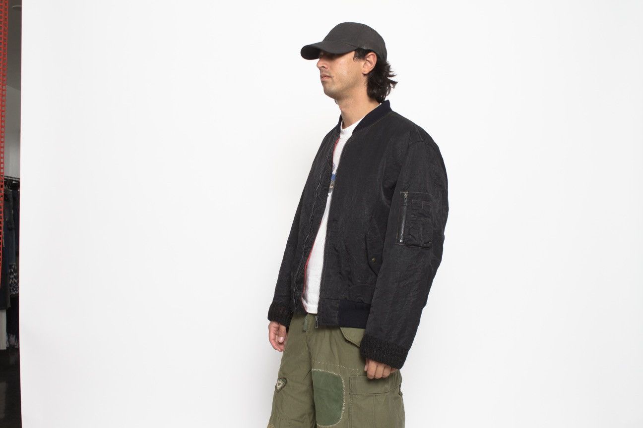 Vintage BLACK NYLON BOMBER JACKET BY IVY OXFORD Size US XL / EU 56 / 4 - 2 Thumbnail