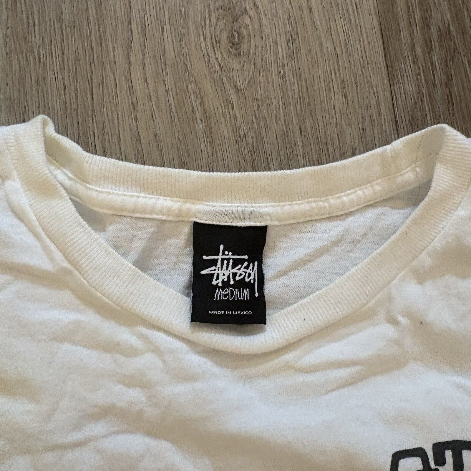 Bape 0029 Bape X Stussy Logos L/S Tee White Medium Size US M / EU 48-50 / 2 - 2 Thumbnail
