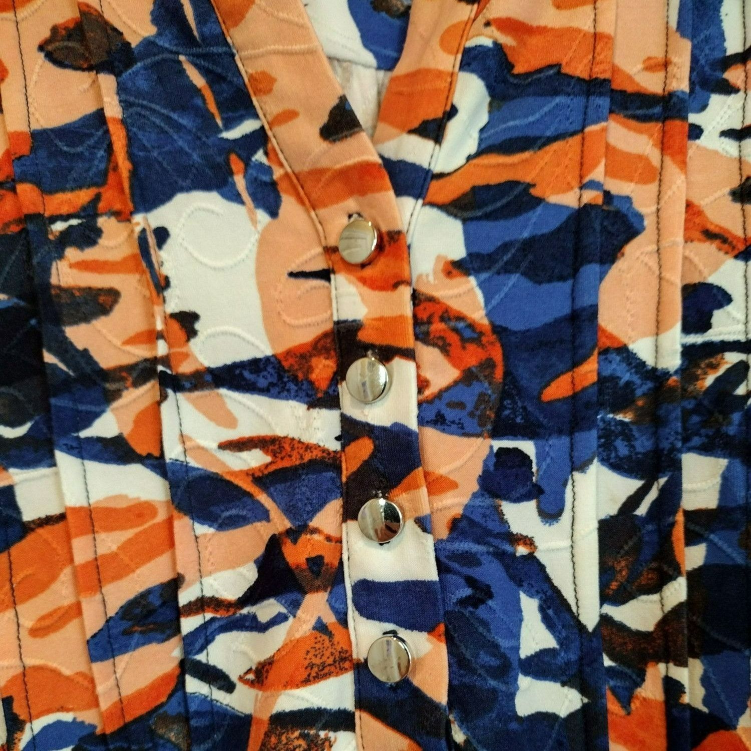 Other Womens Cocomo Abstract Print Button-Front Top Sz S Polyester Size S / US 4 / IT 40 - 9 Thumbnail